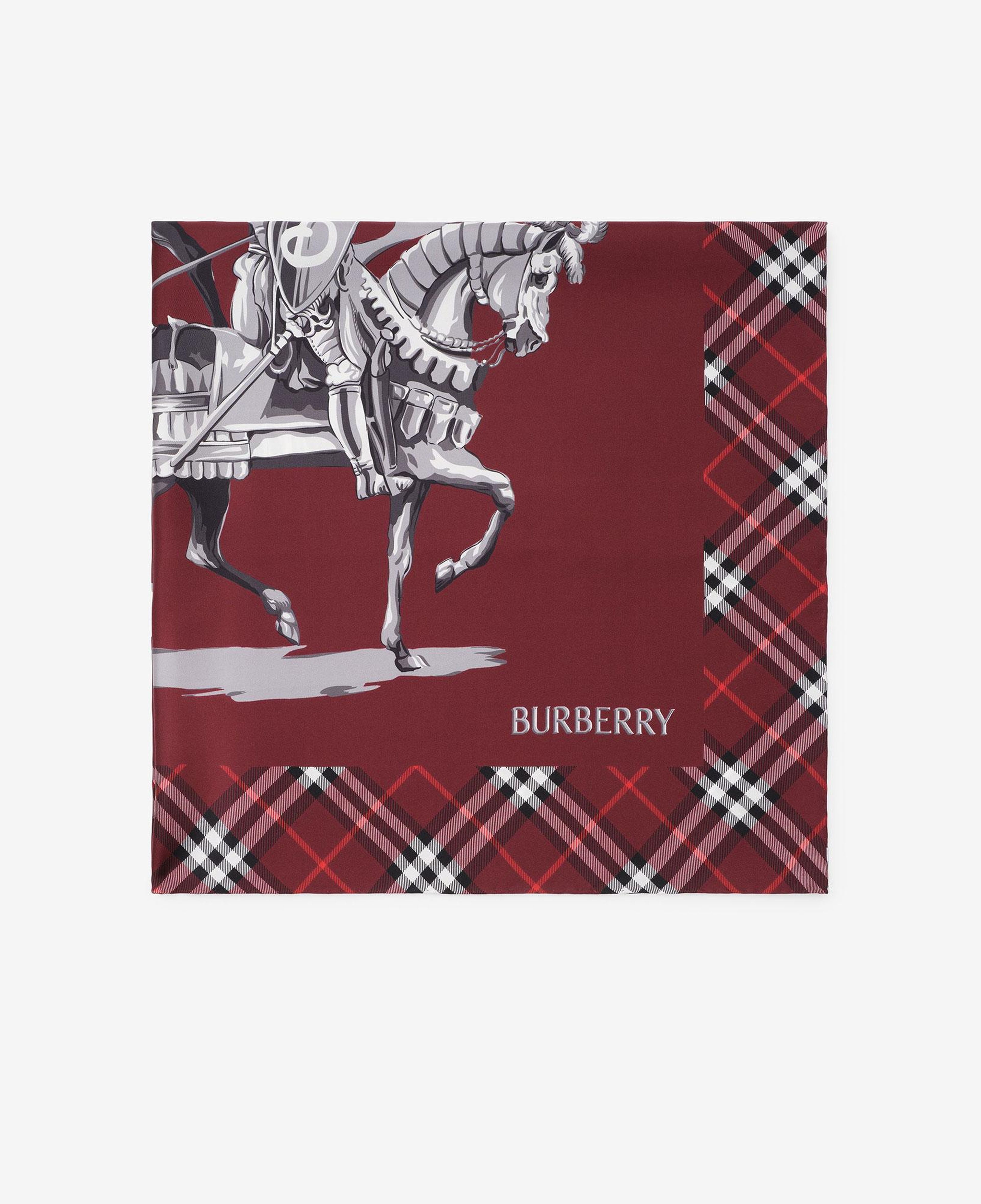 Burberry Archive Knight Silk Kadın Bordo Eşarp