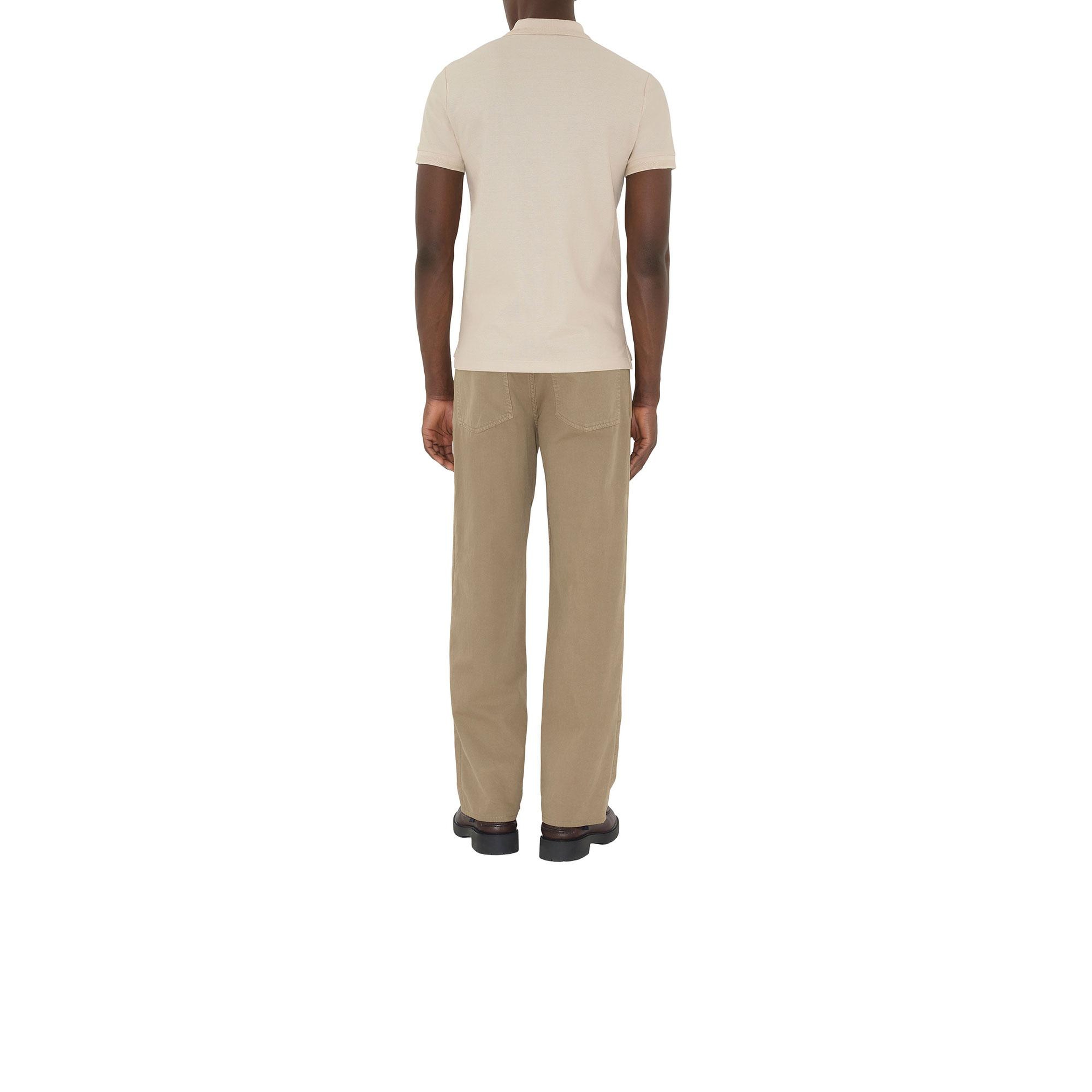 Burberry Cotton Erkek Bej Polo