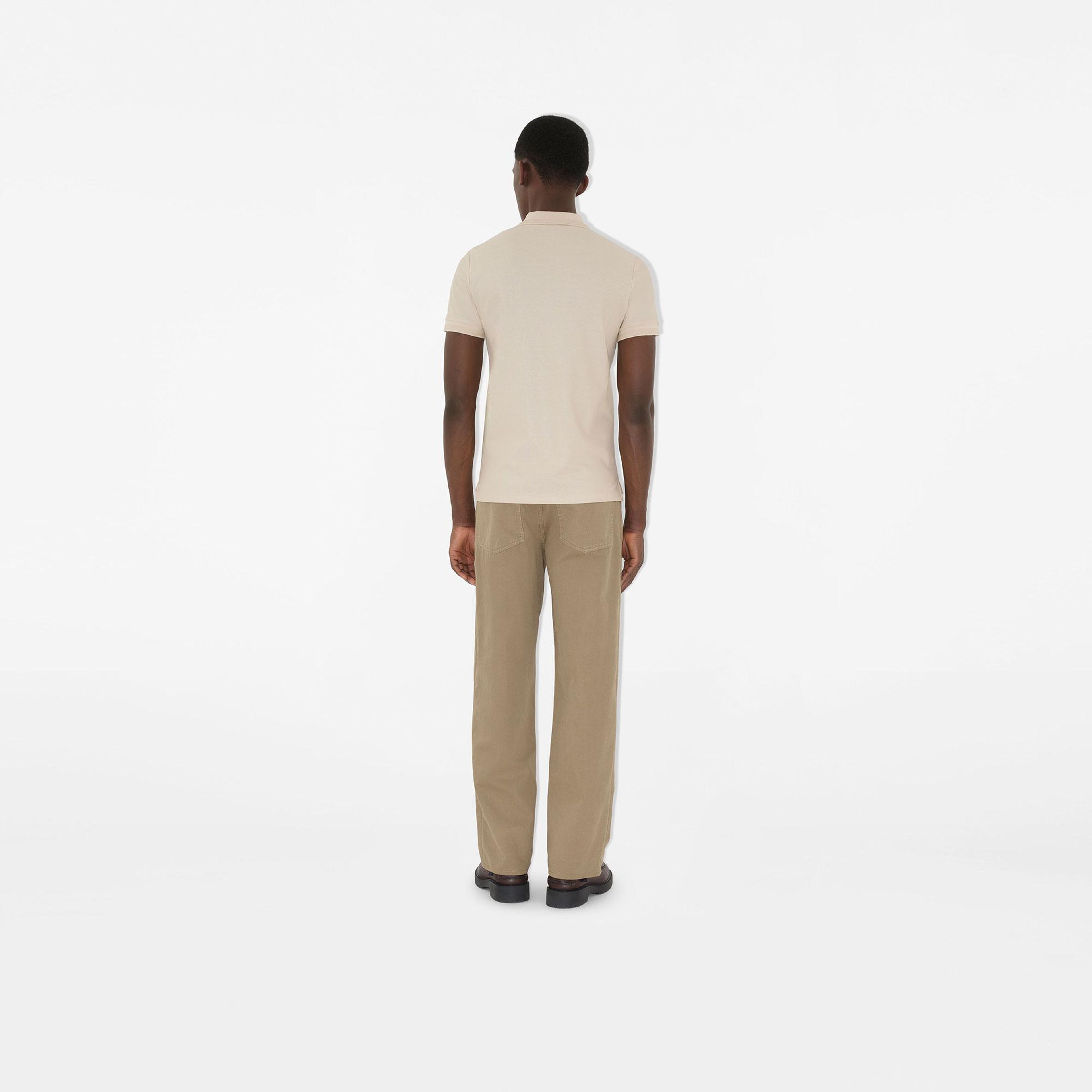 Burberry Cotton Erkek Bej Polo