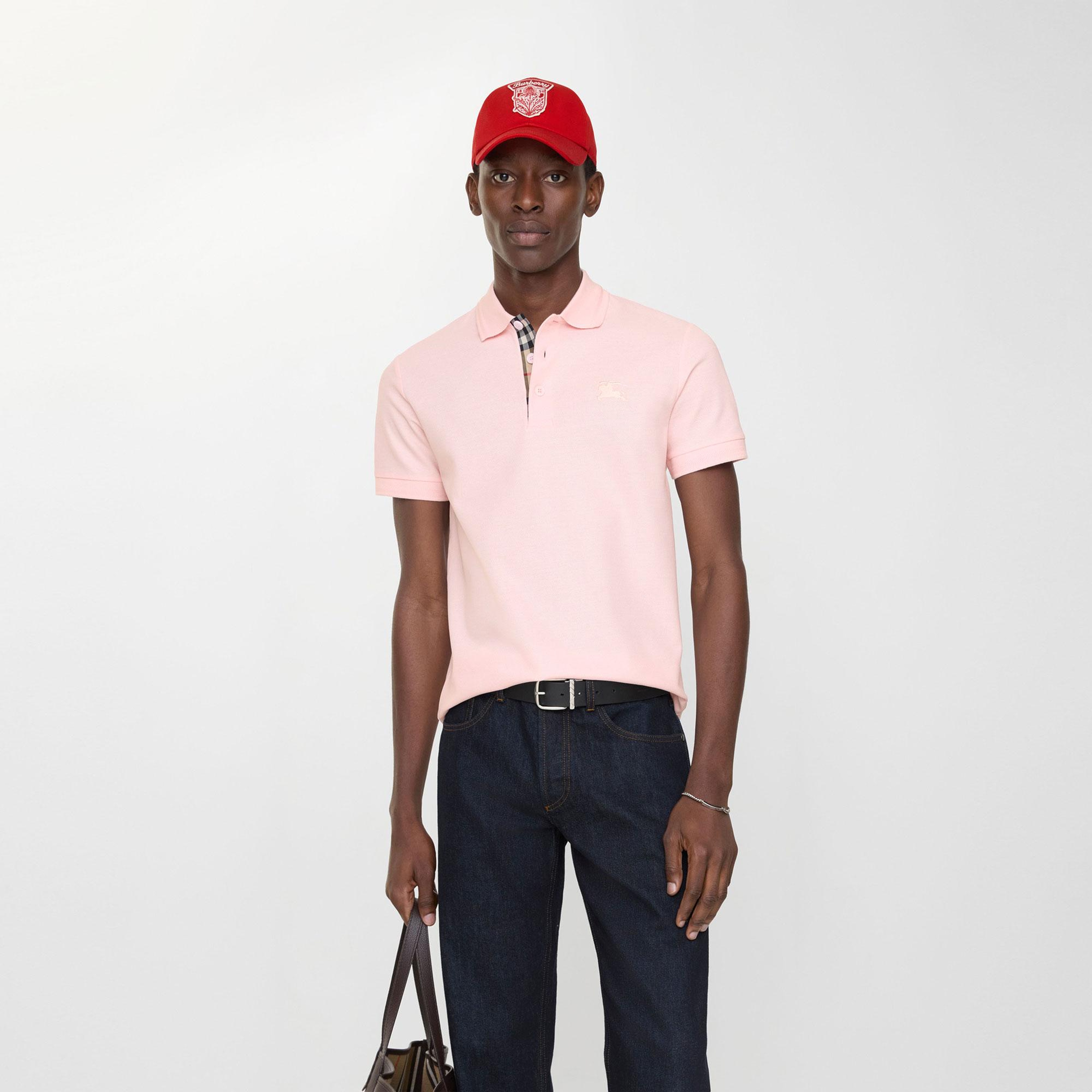 Burberry Cotton Erkek Pembe Polo