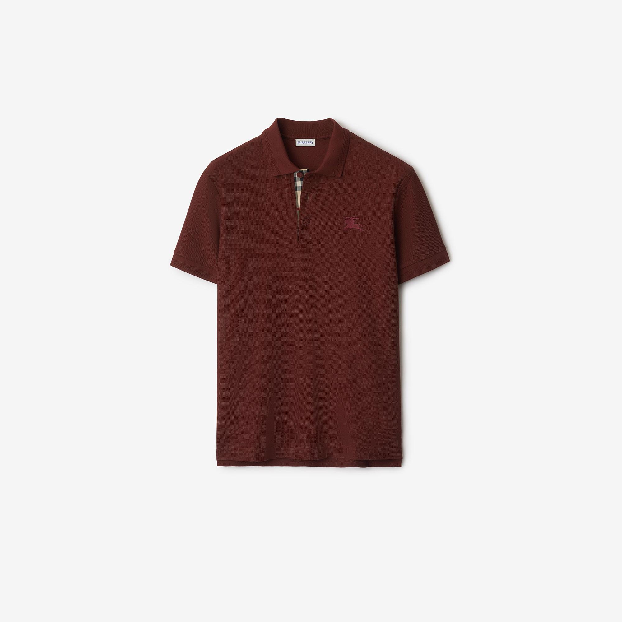 Burberry Cotton Erkek Bordo Polo