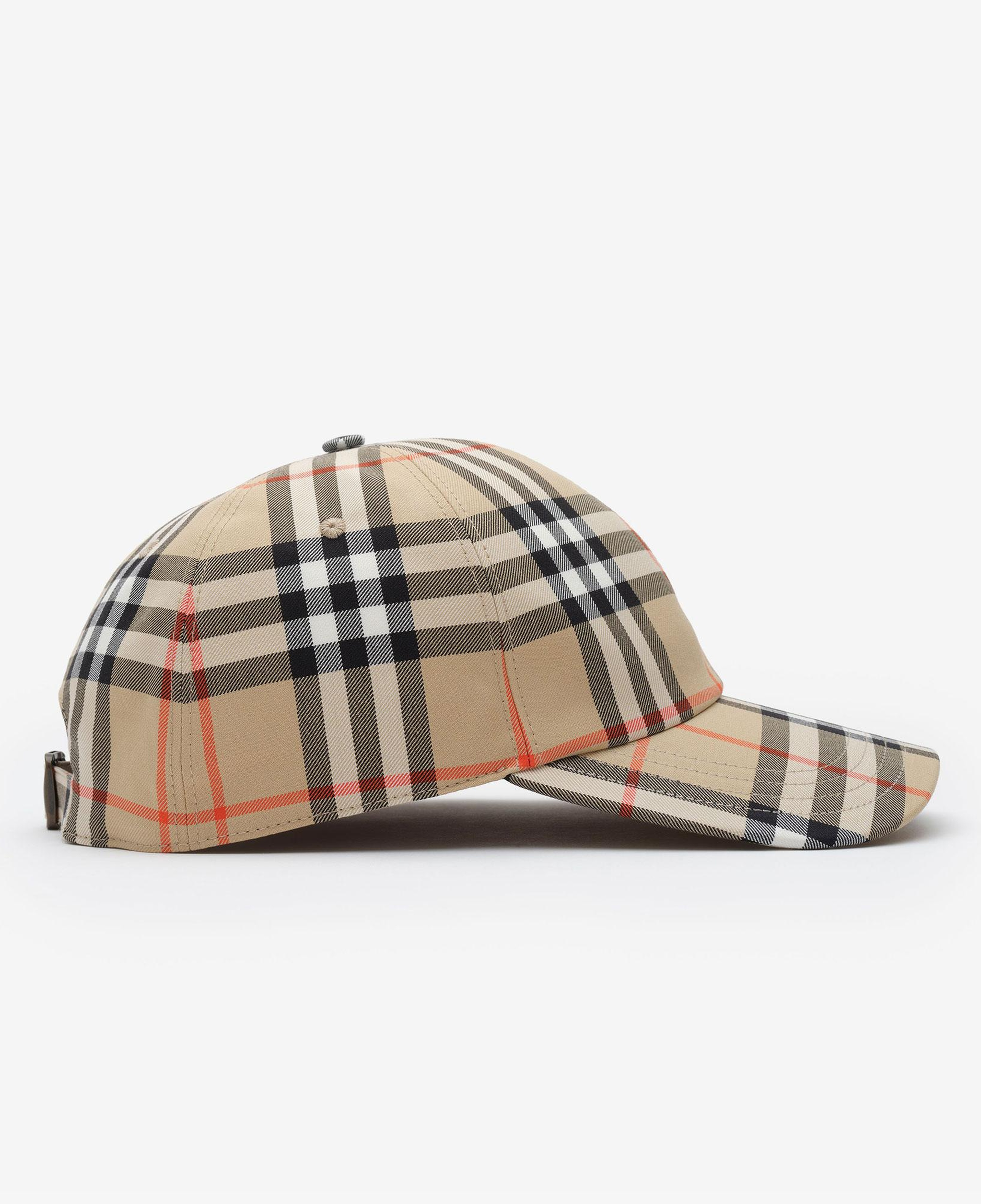 Burberry Check Cotton Baseball Erkek Bej Şapka