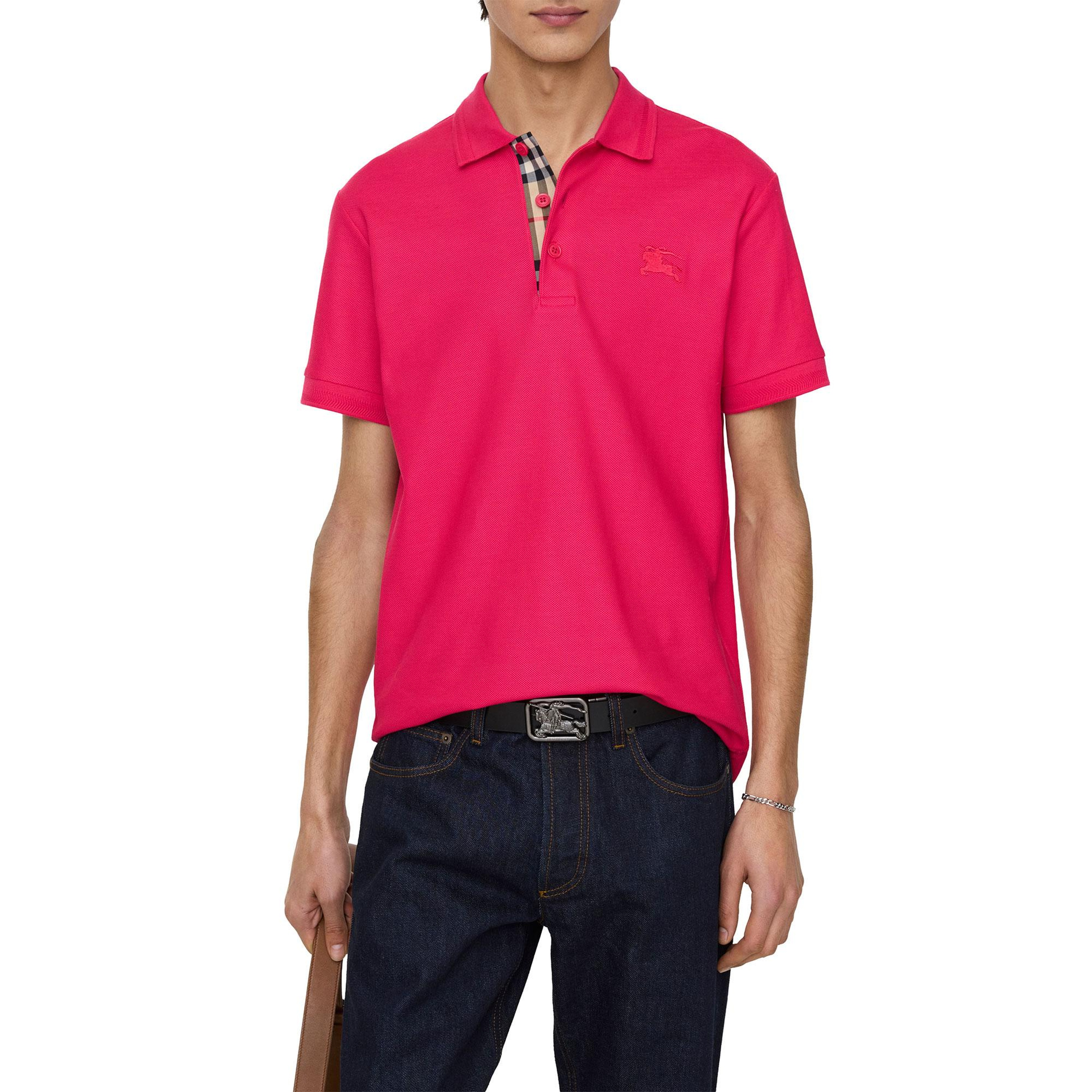 Burberry Cotton Erkek Kırmızı Polo