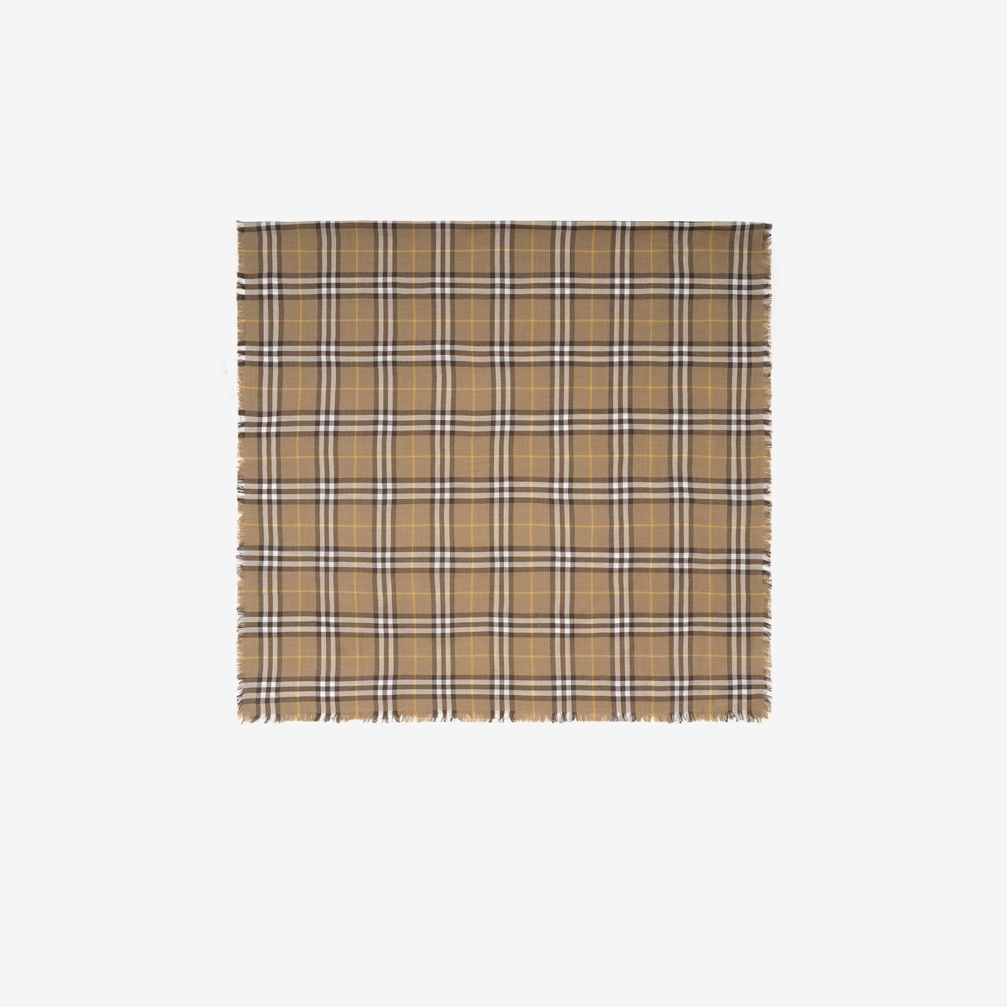 Burberry Check Cashmere Silk Kadın Kahverengi Atkı