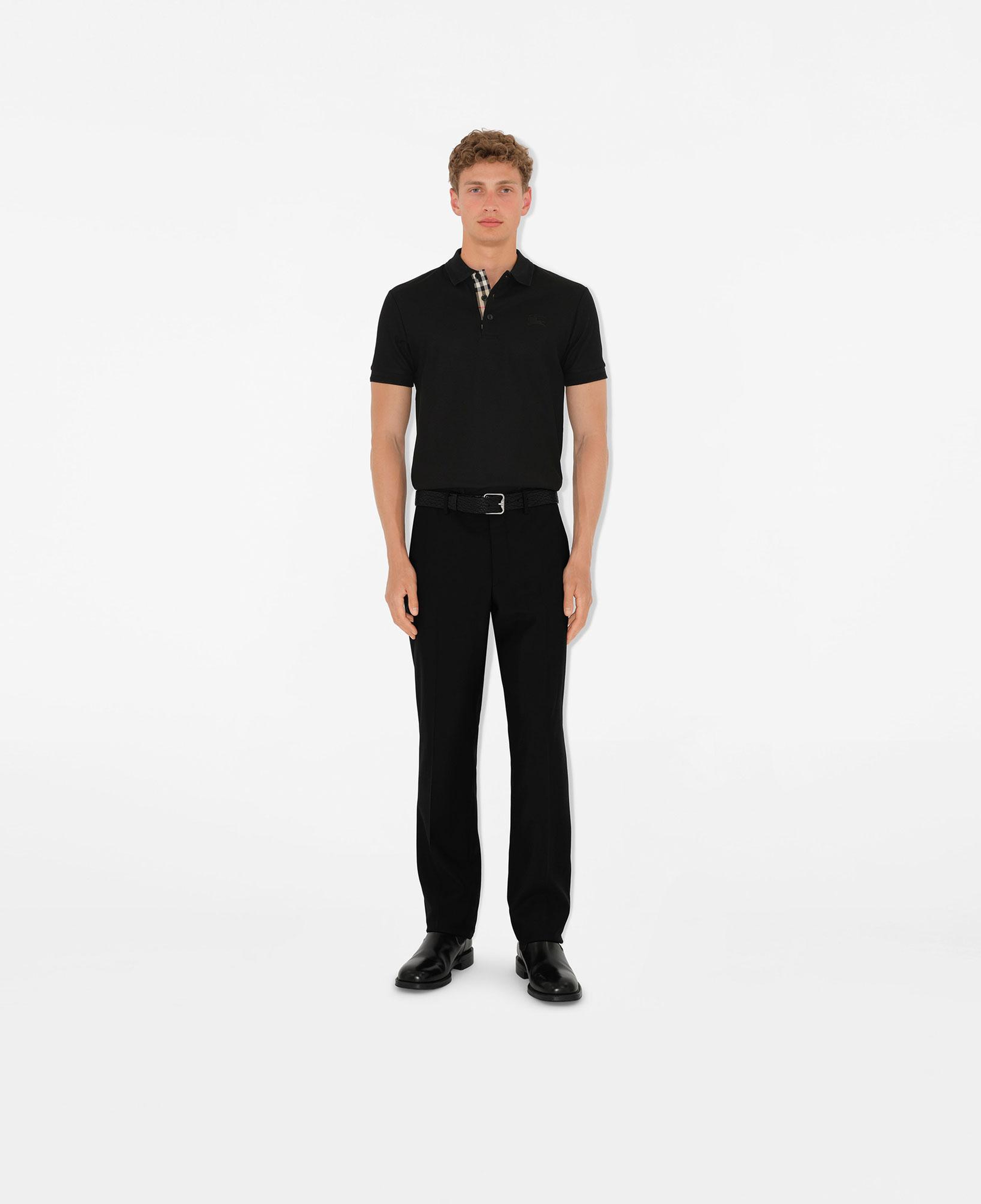 Burberry Cotton Erkek Siyah Polo