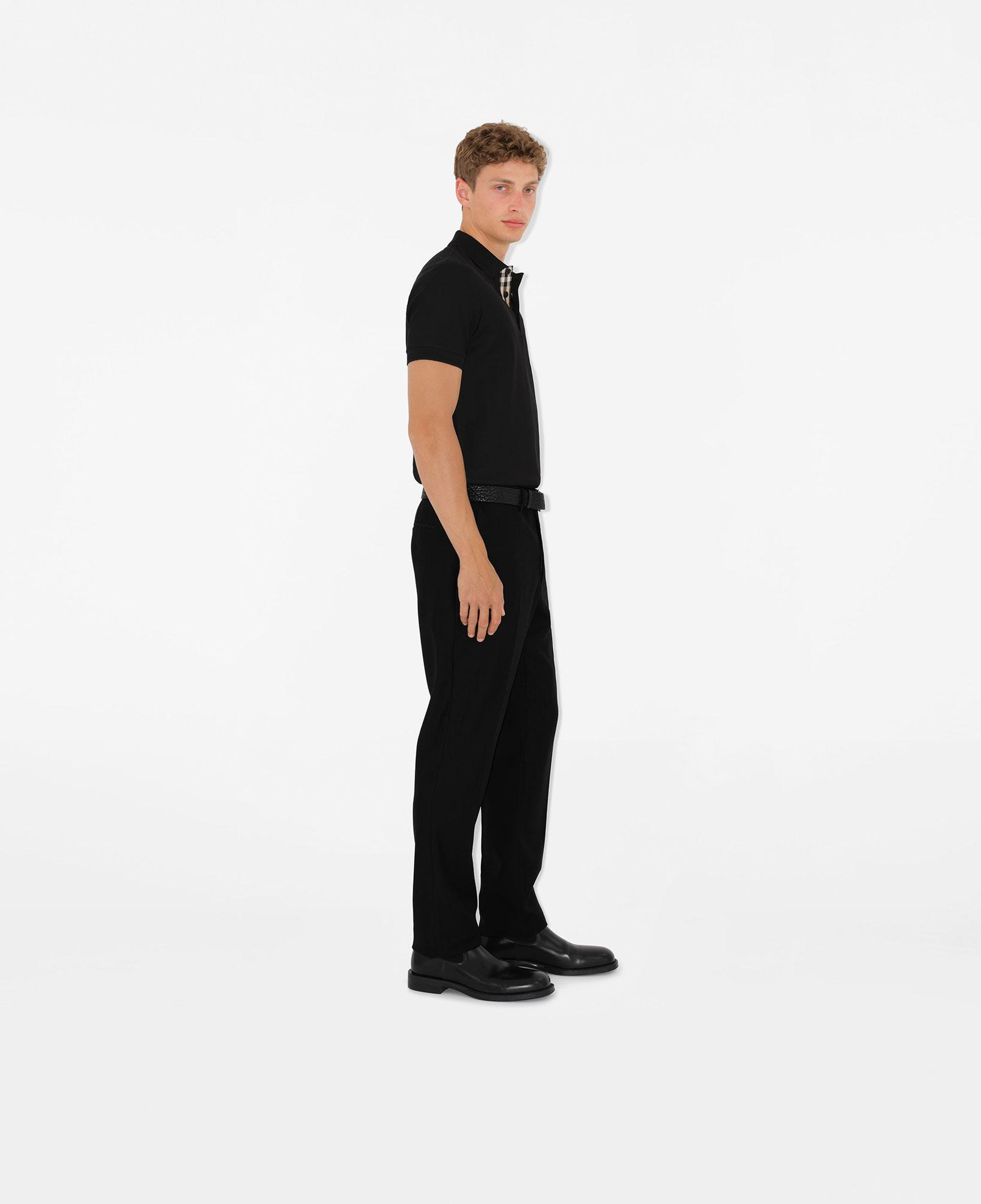 Burberry Cotton Erkek Siyah Polo