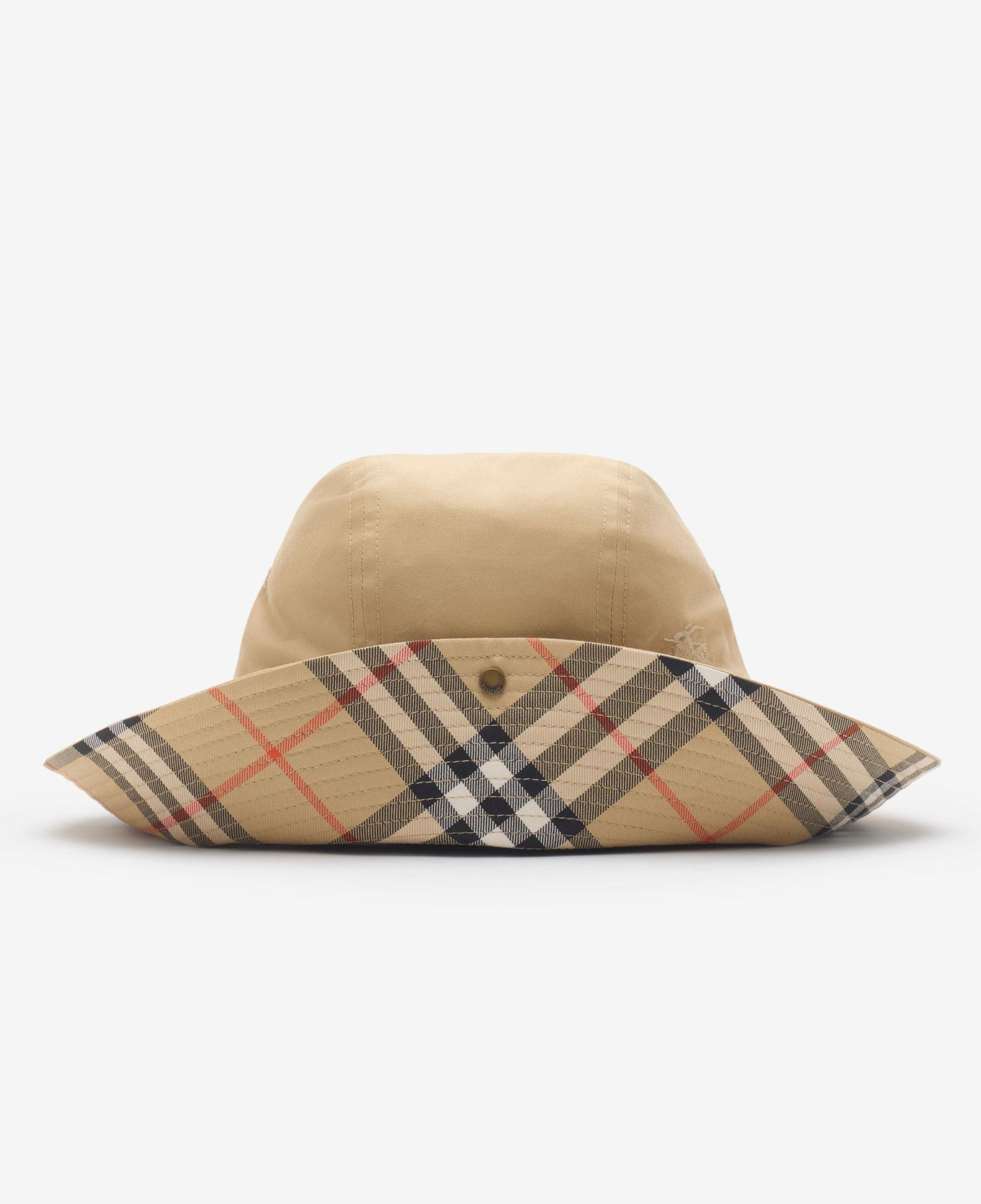 Burberry Check Brim Gabardine Erkek Bej Şapka