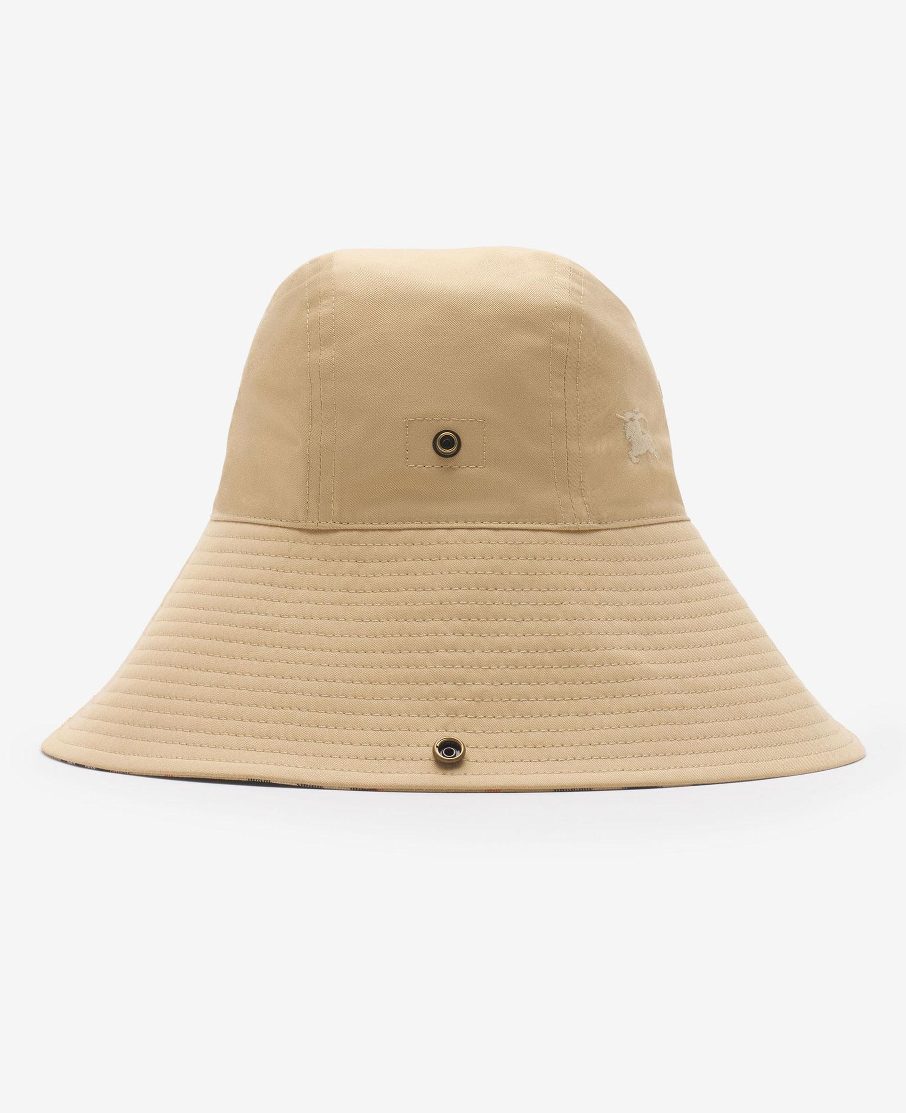 Burberry Check Brim Gabardine Erkek Bej Şapka