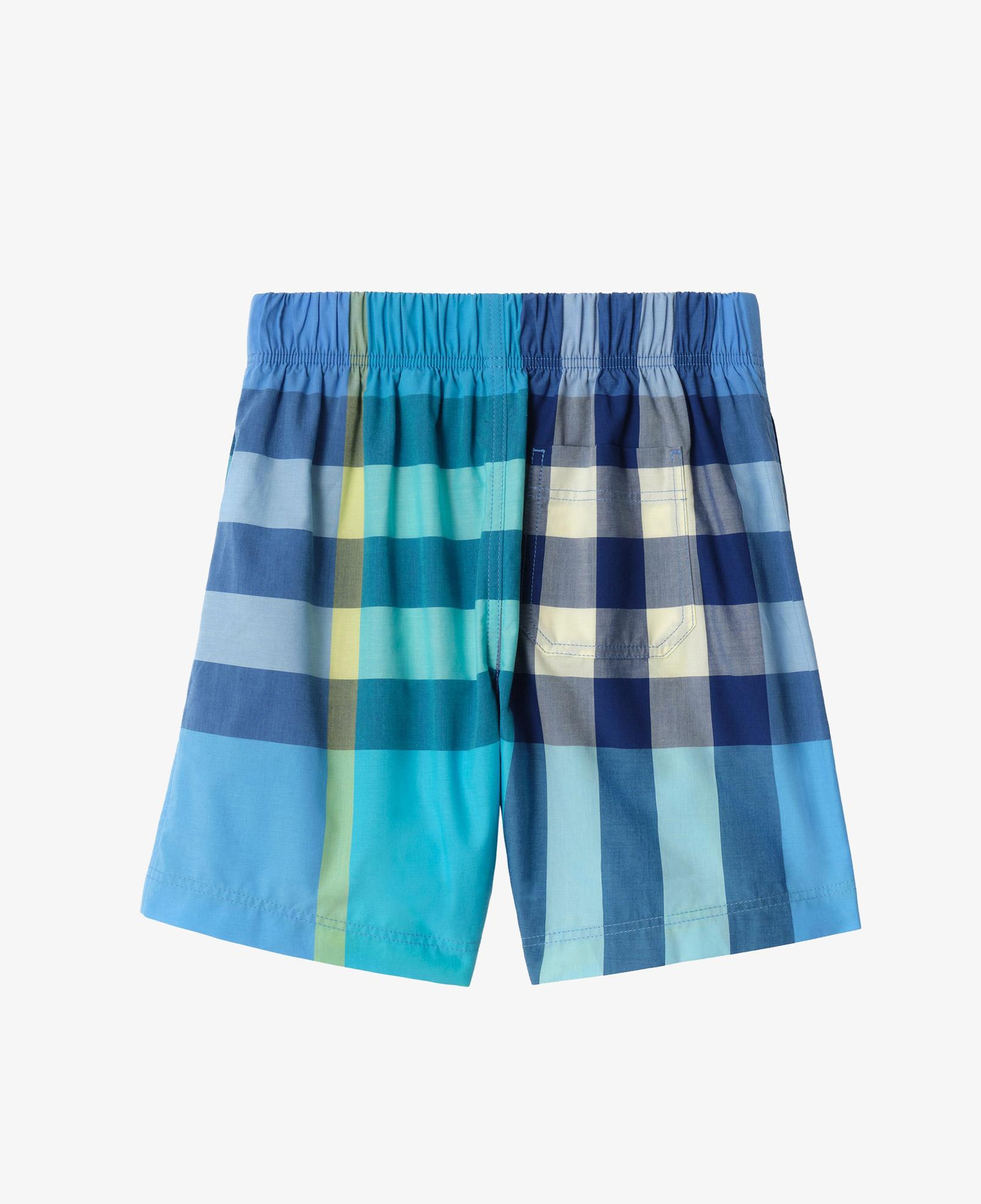 Burberry Check Cotton Çocuk Mavi Şort