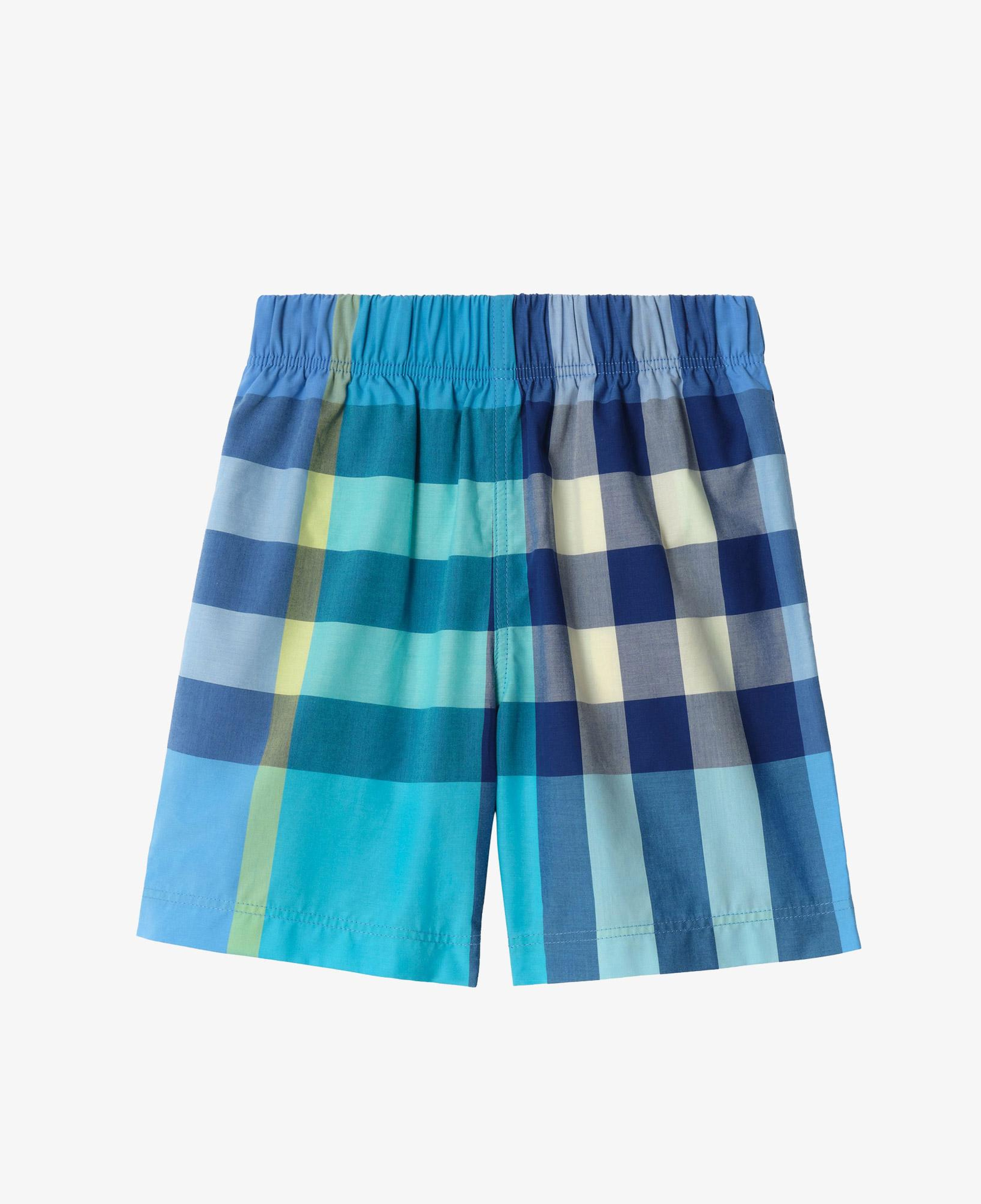 Burberry Check Cotton Çocuk Mavi Şort