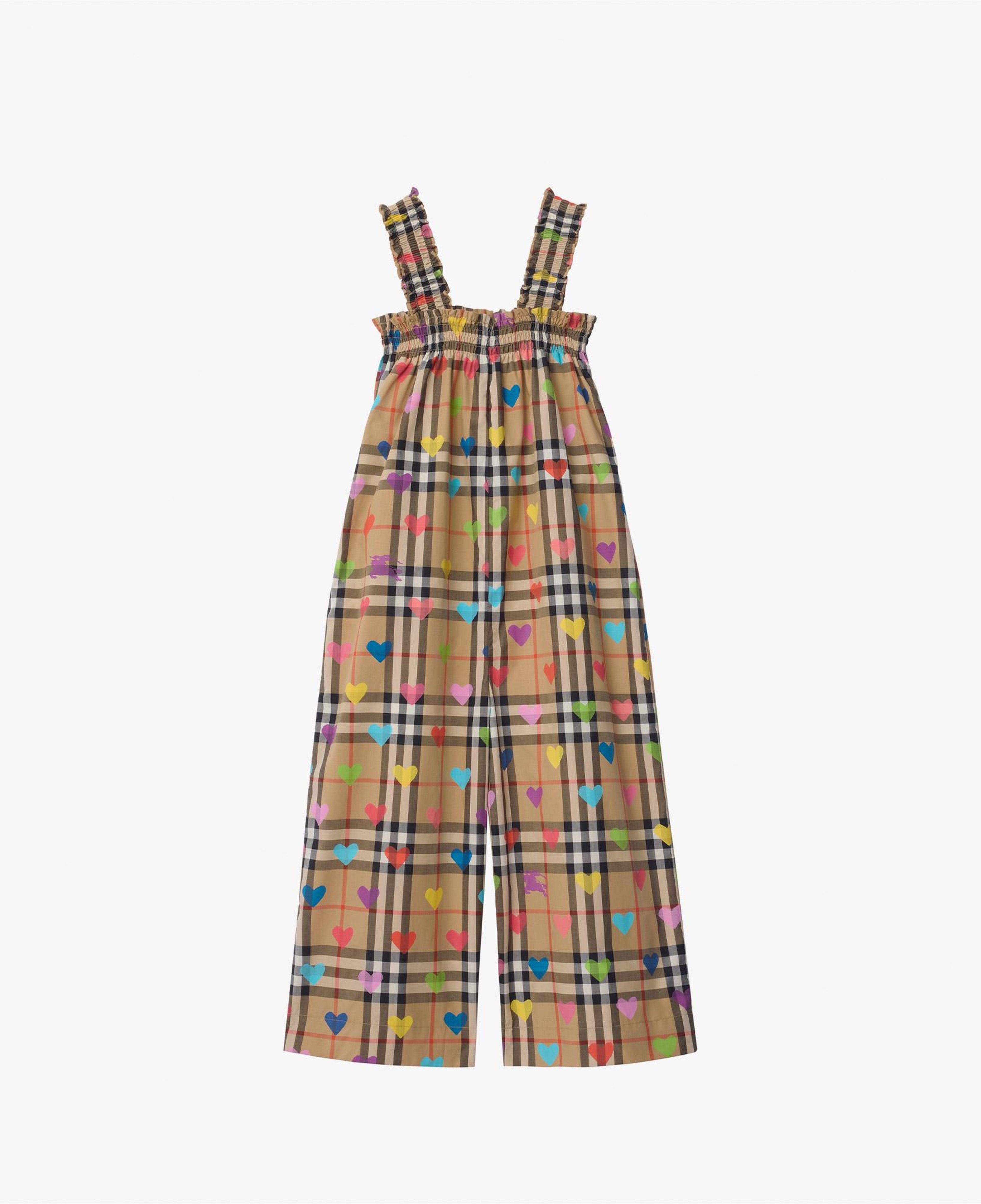 Burberry Heart Check Cotton Çocuk Bej Bebek Seti