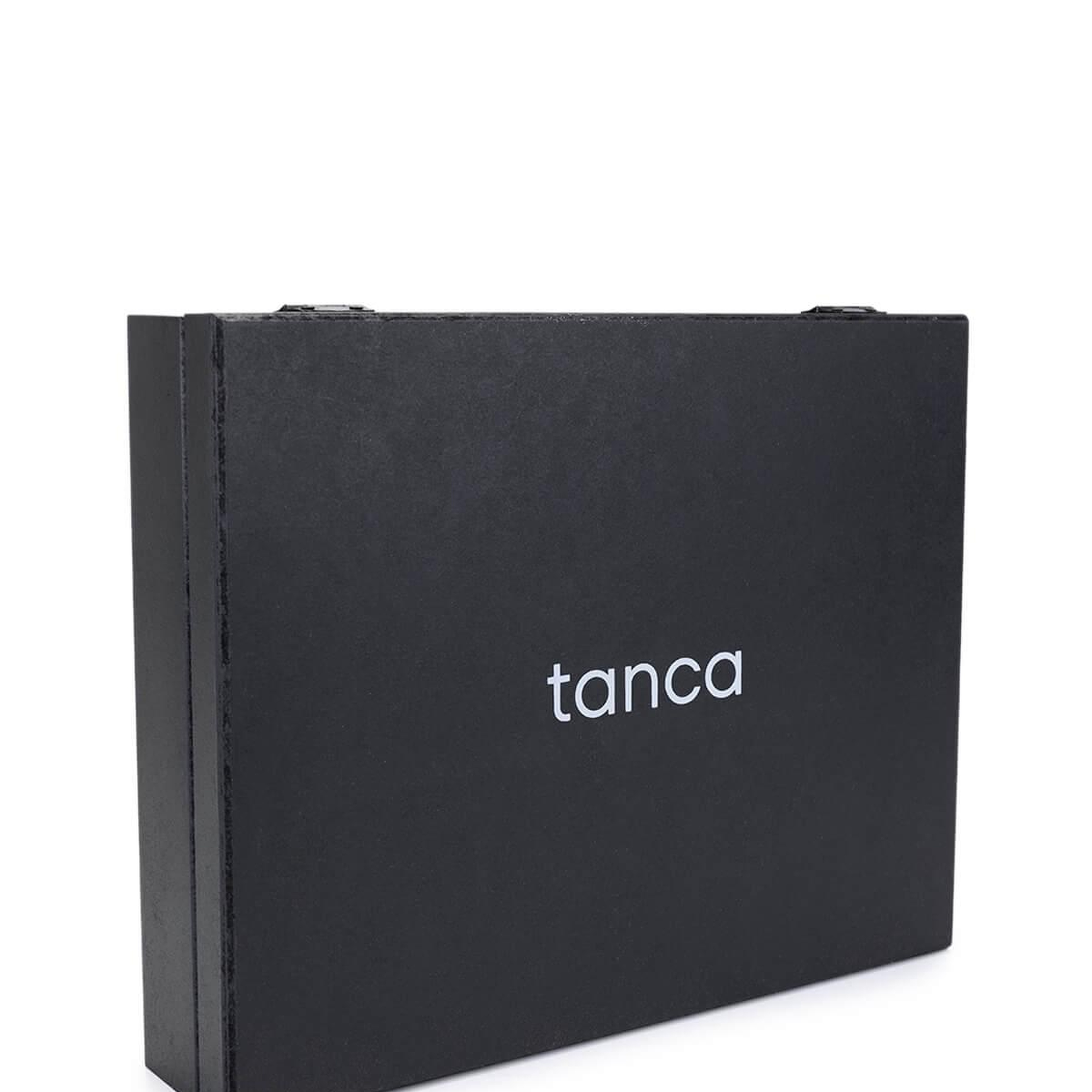 Tamer Tanca Erkek Hakiki Deri Siyah Set Kutusu