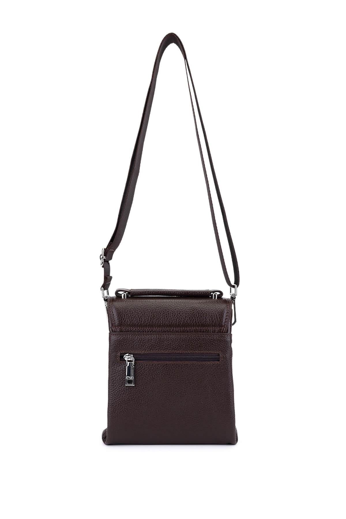 Tamer Tanca Erkek Hakiki Deri Kahverengi Postacı Çanta