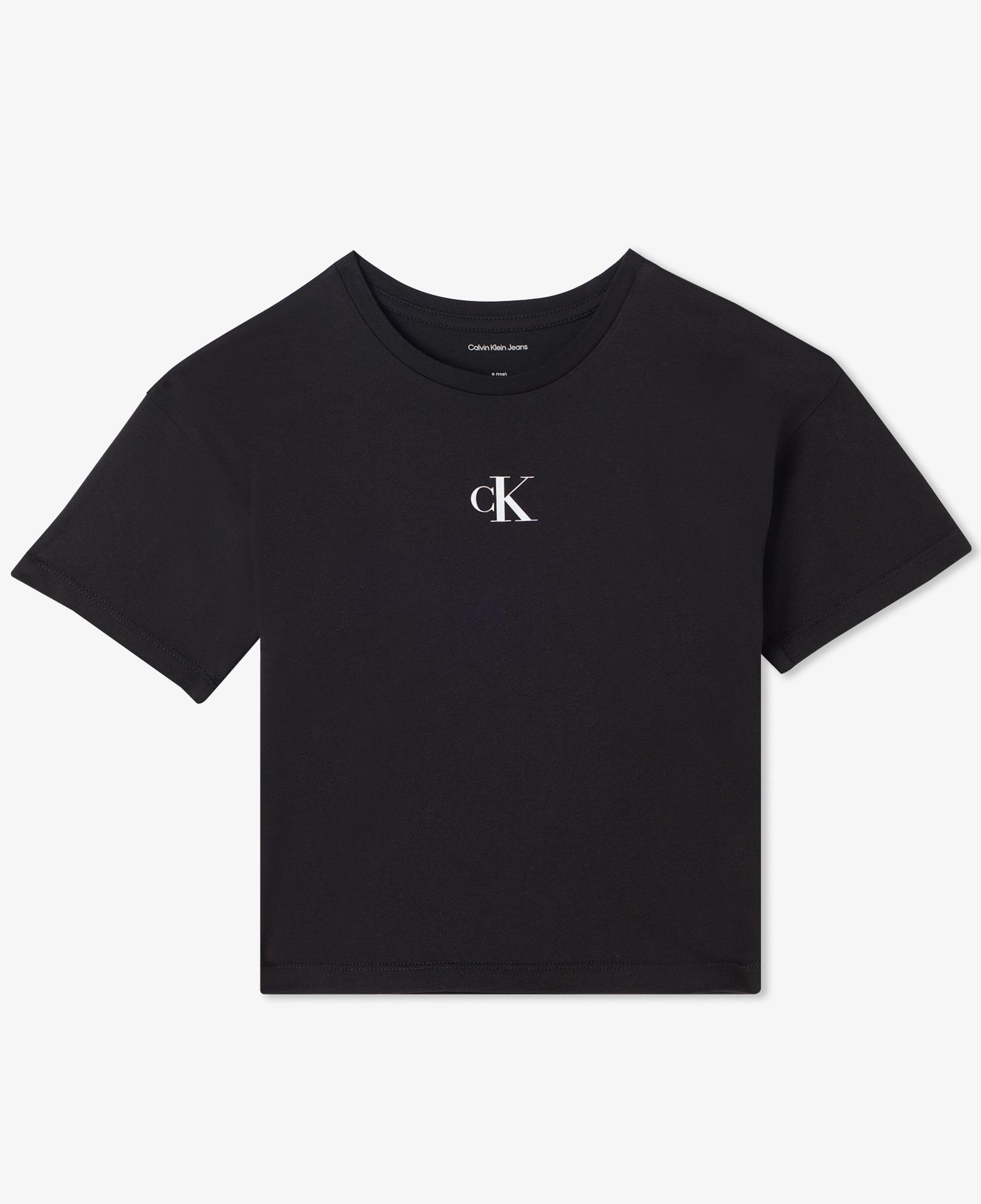 Calvin Klein Logo Boxy Çocuk Siyah T-Shirt
