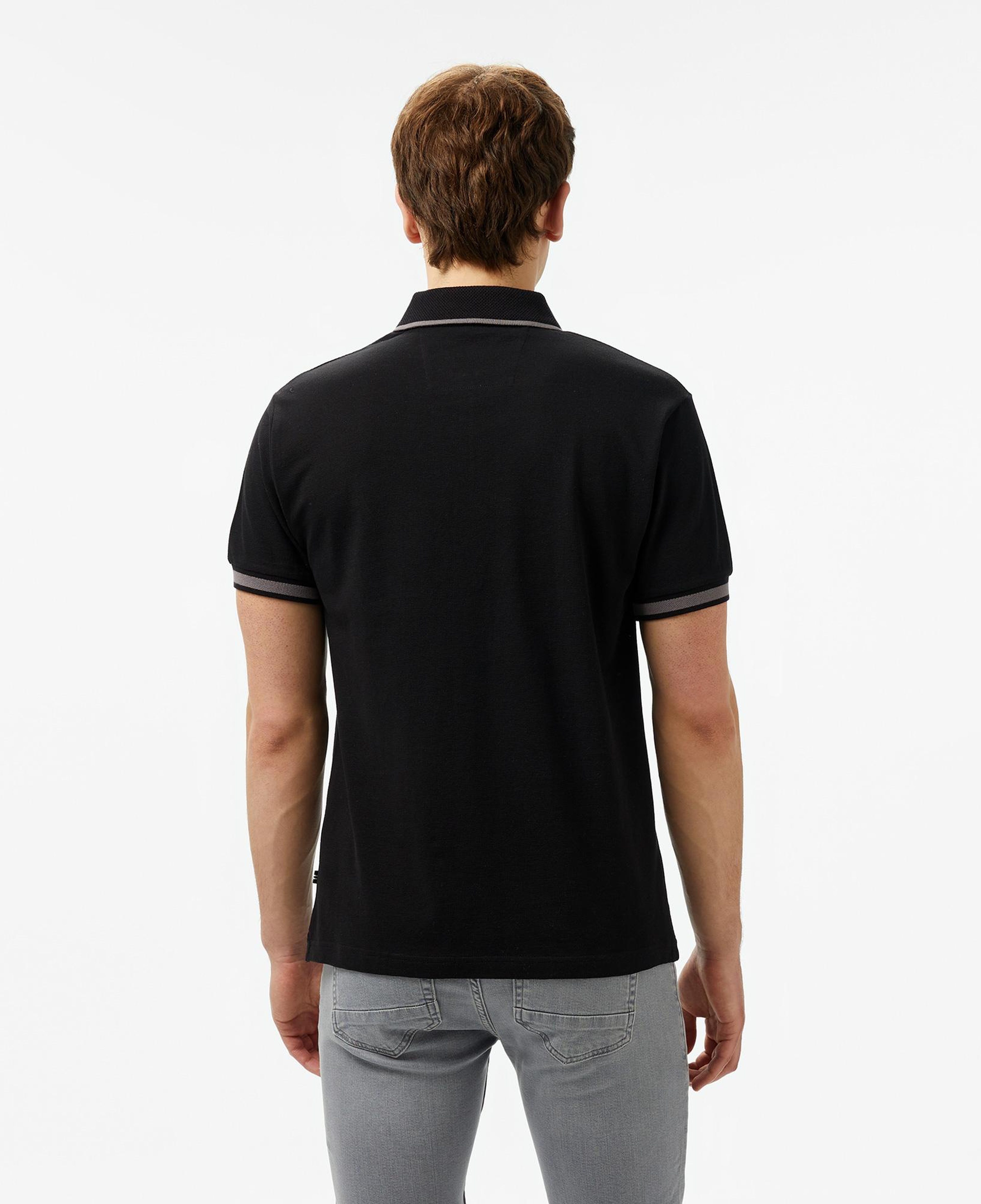 Nautica Erkek Siyah Classic Fit Polo Yaka T-Shirt
