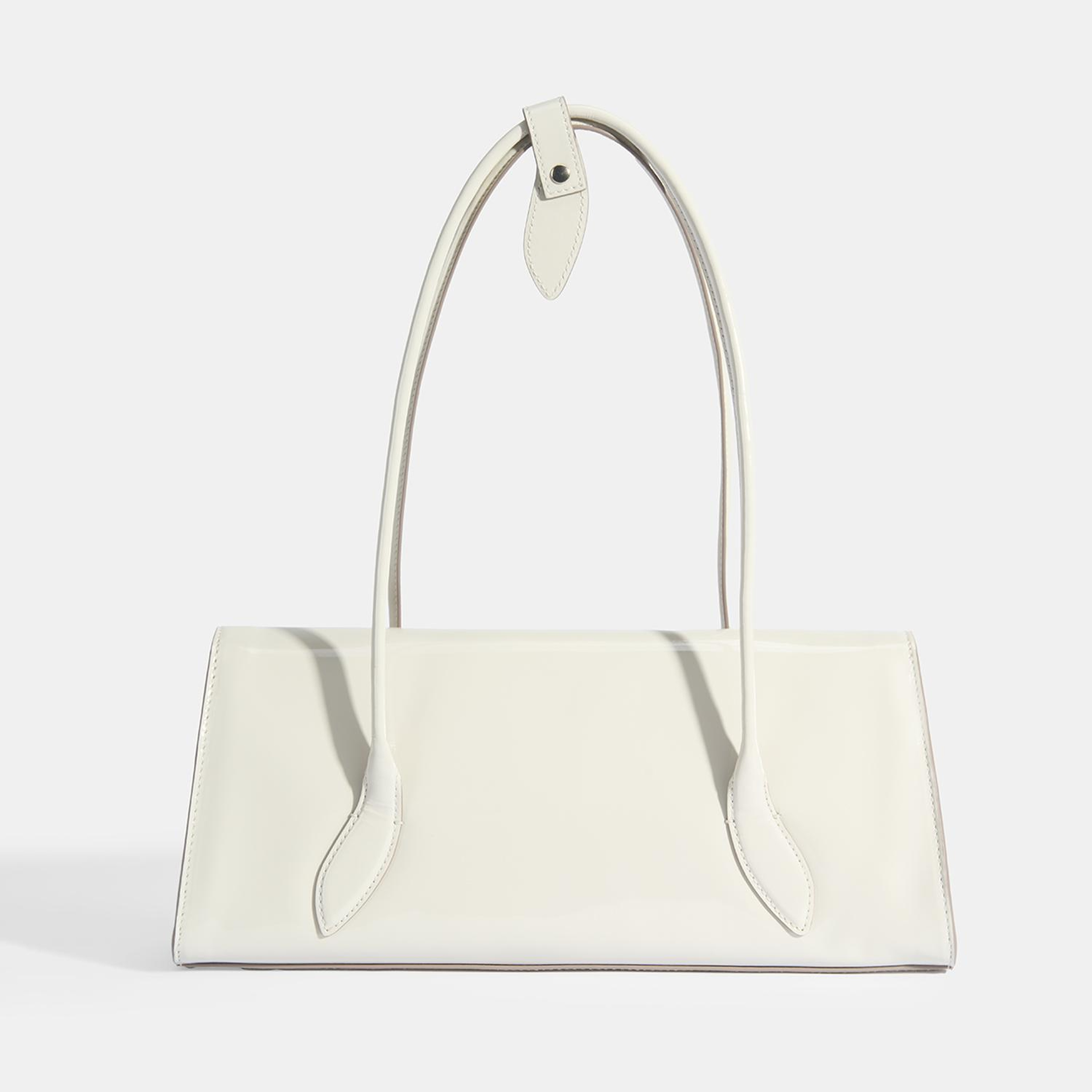 Bej Kadın Yaprak Detaylı Deri Omuz Çantası