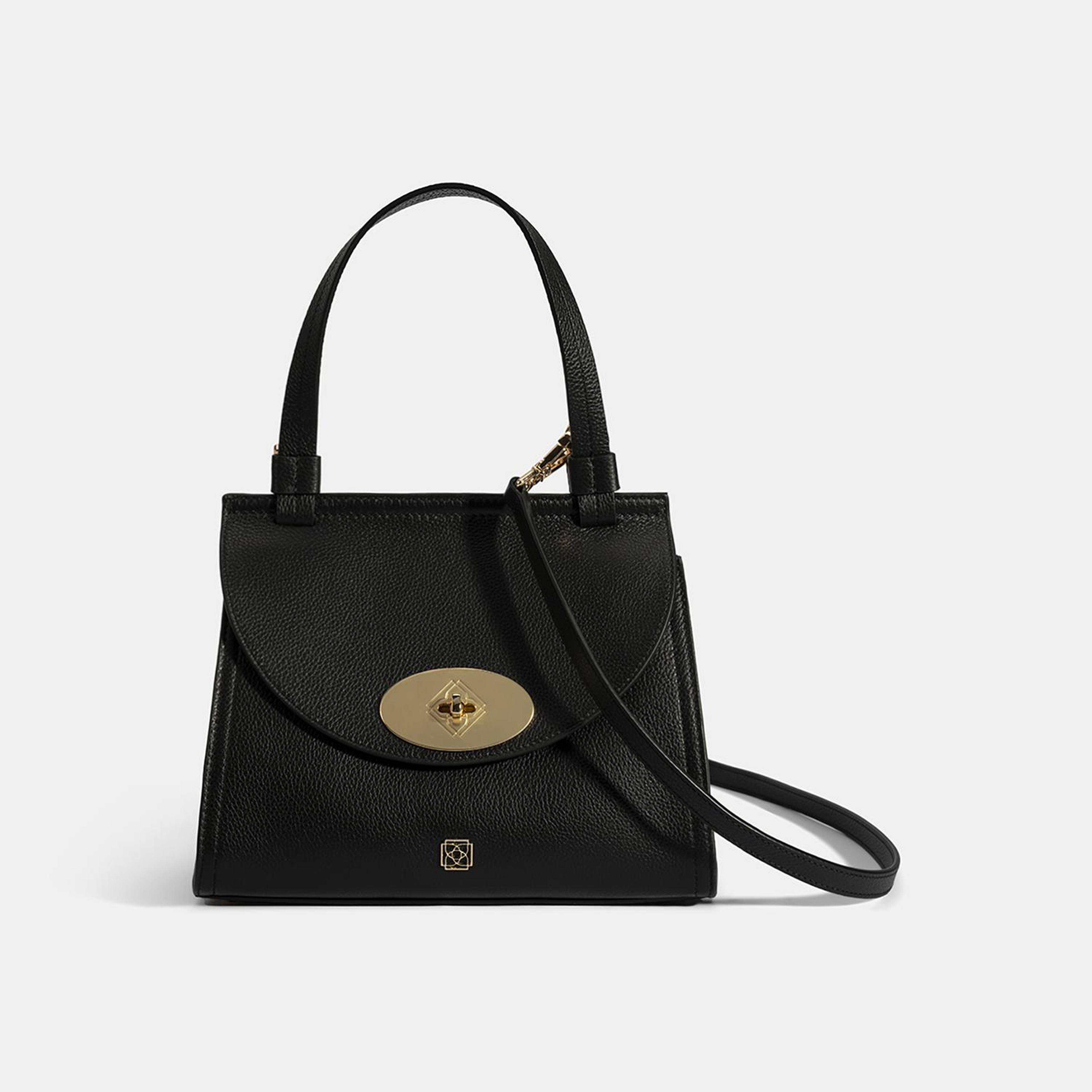 Kadın Siyah Omuz Askılı Deri El Çantası