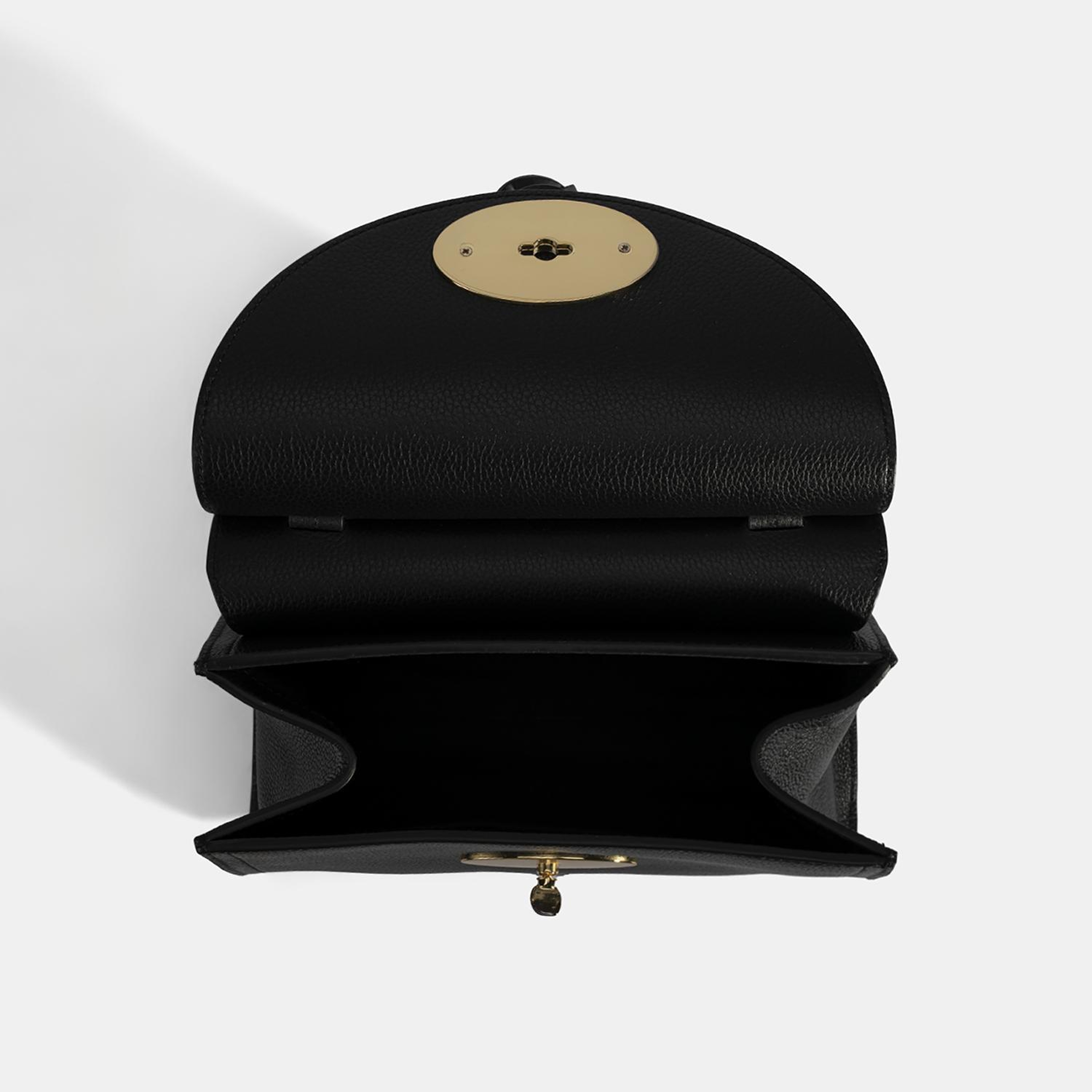 Kadın Siyah Omuz Askılı Deri El Çantası