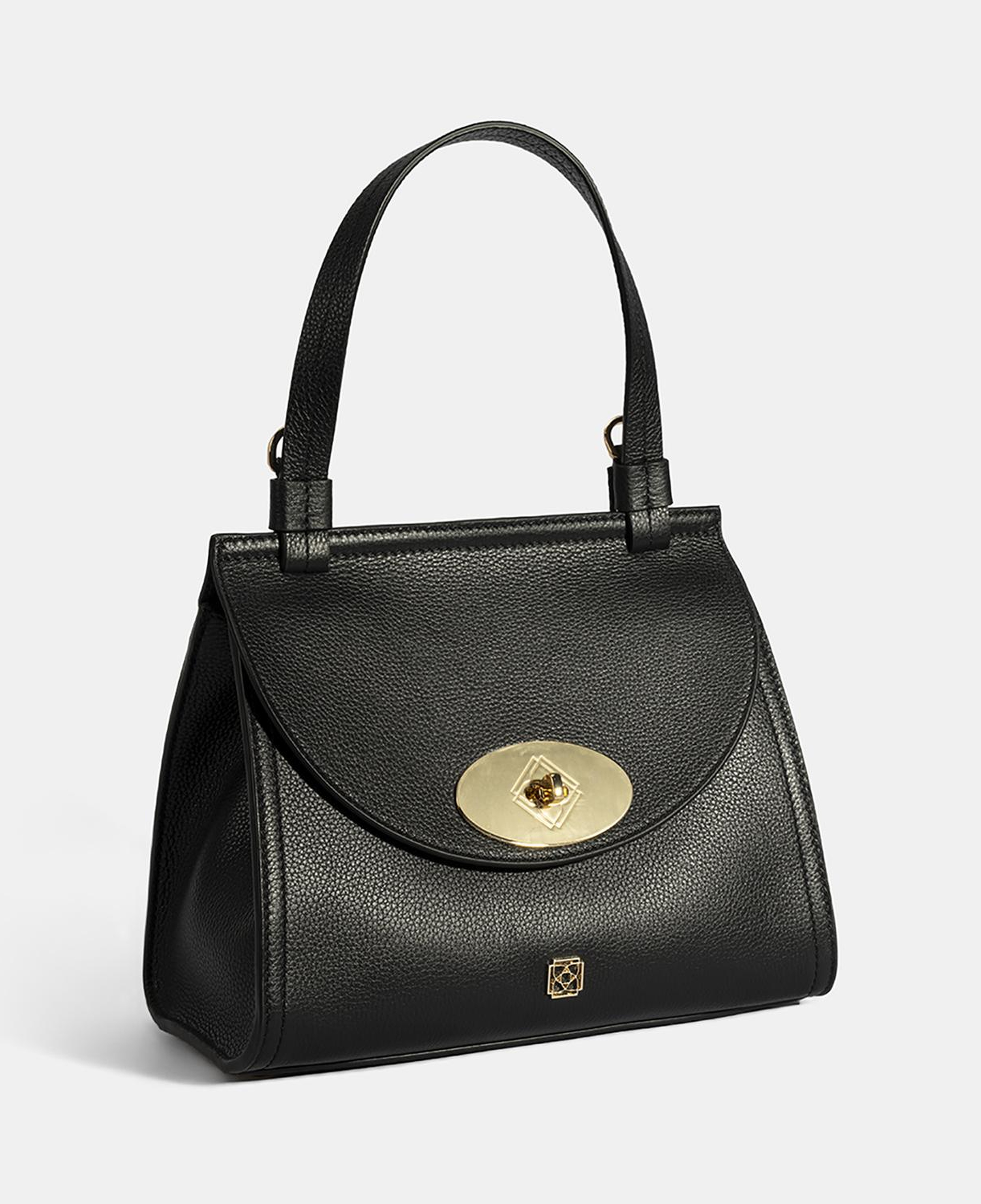 Kadın Siyah Omuz Askılı Deri El Çantası