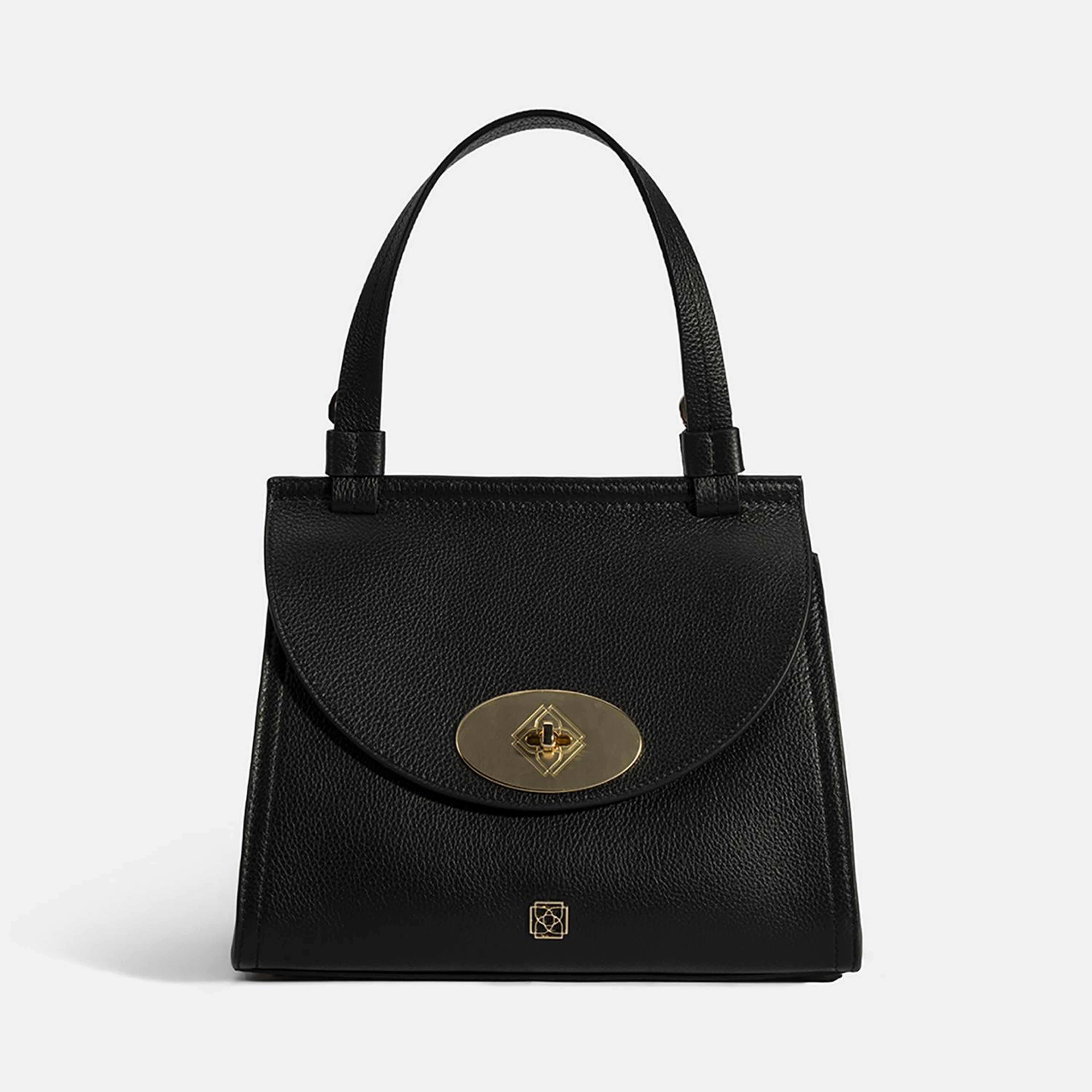 Kadın Siyah Omuz Askılı Deri El Çantası