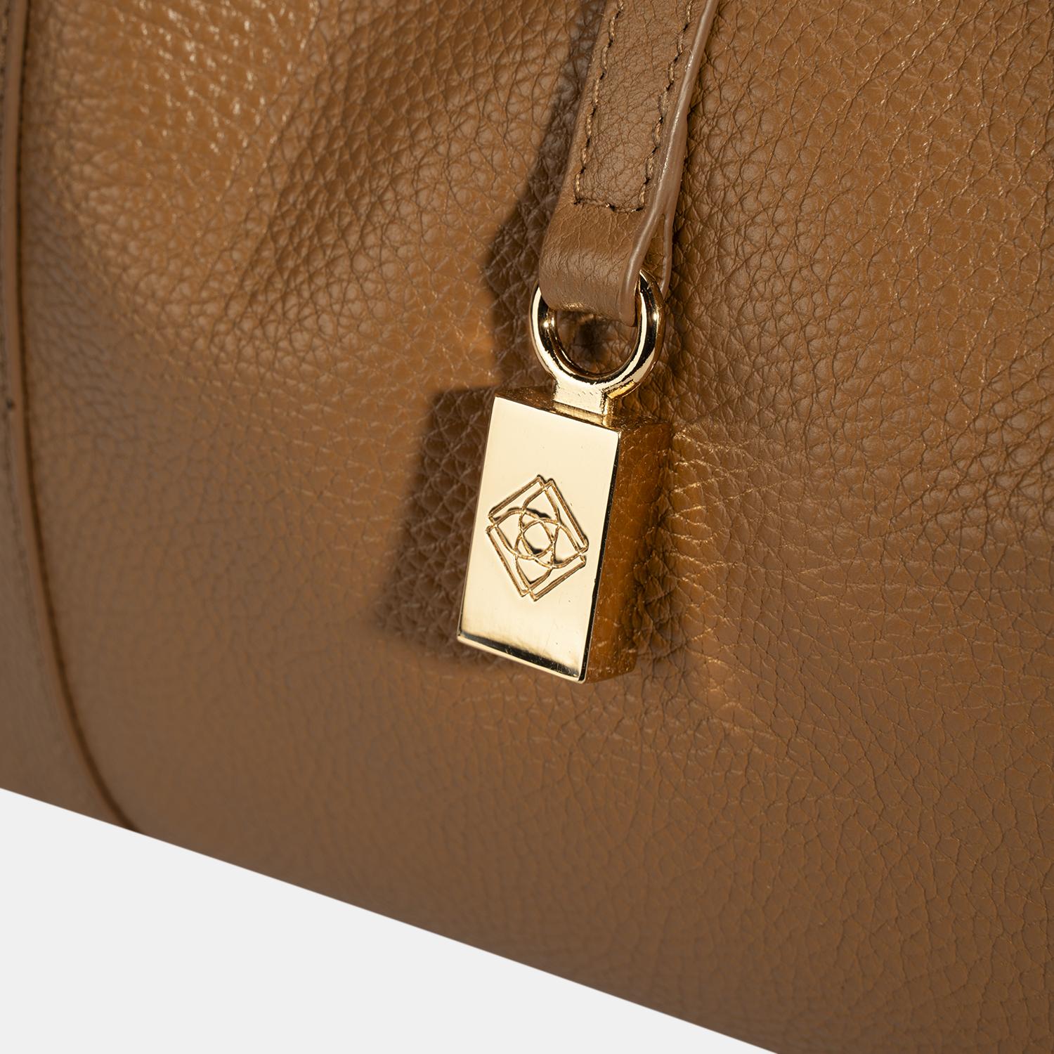 Kadın Taba Deri Hobo Çanta