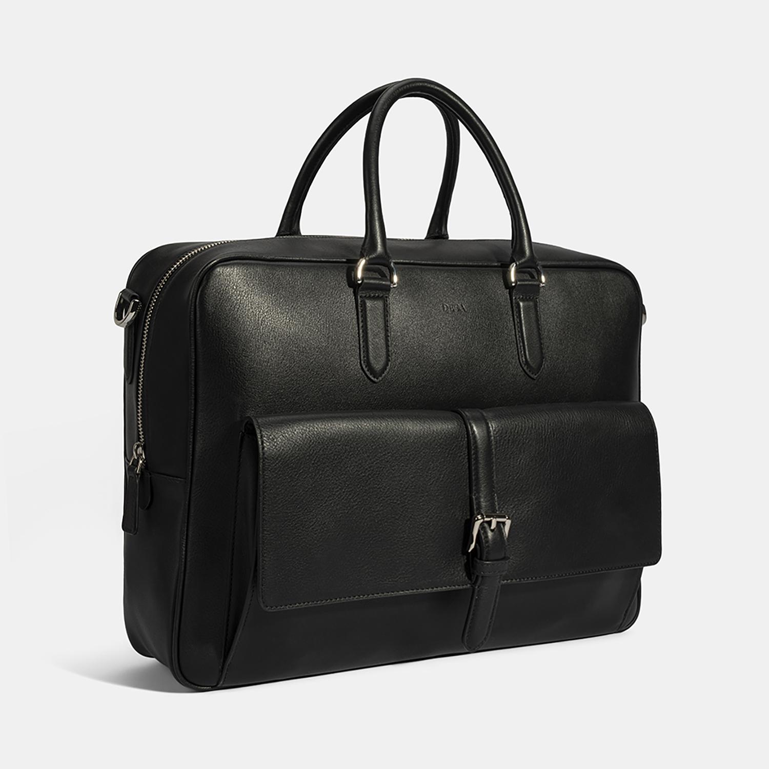 Erkek Siyah Deri Evrak Çantası