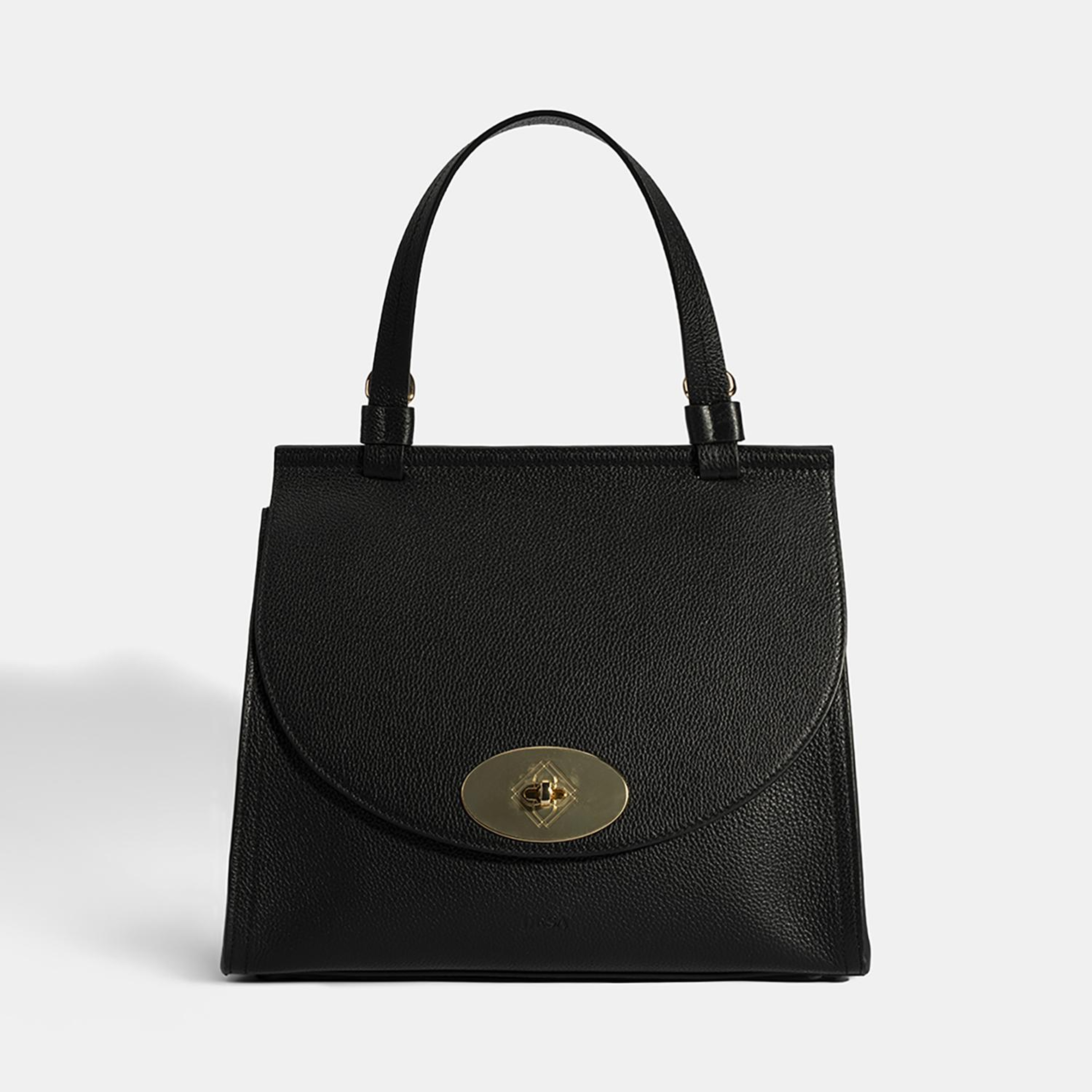 Kadın Siyah Omuz Askılı Deri El Çantası