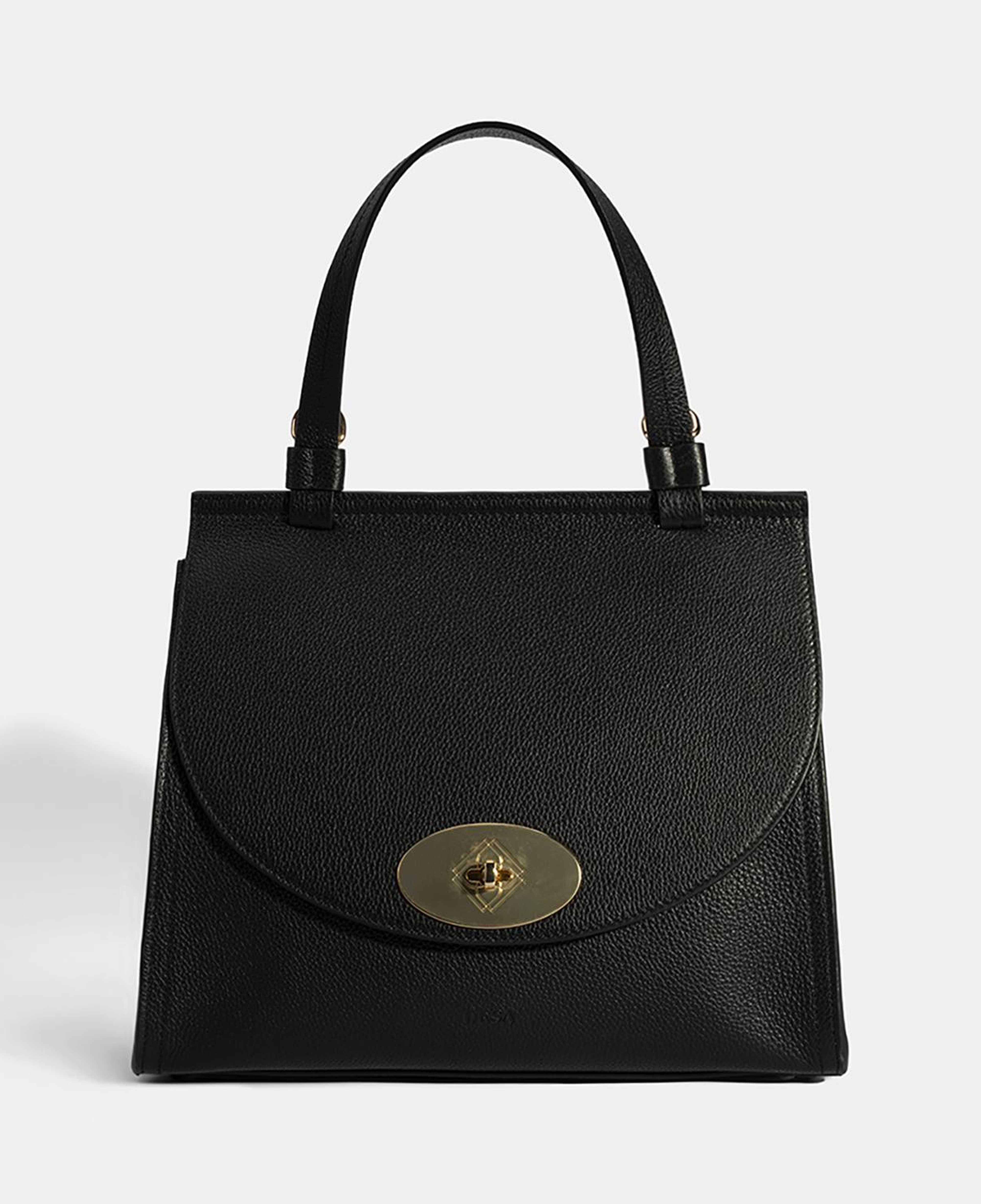 Kadın Siyah Omuz Askılı Deri El Çantası