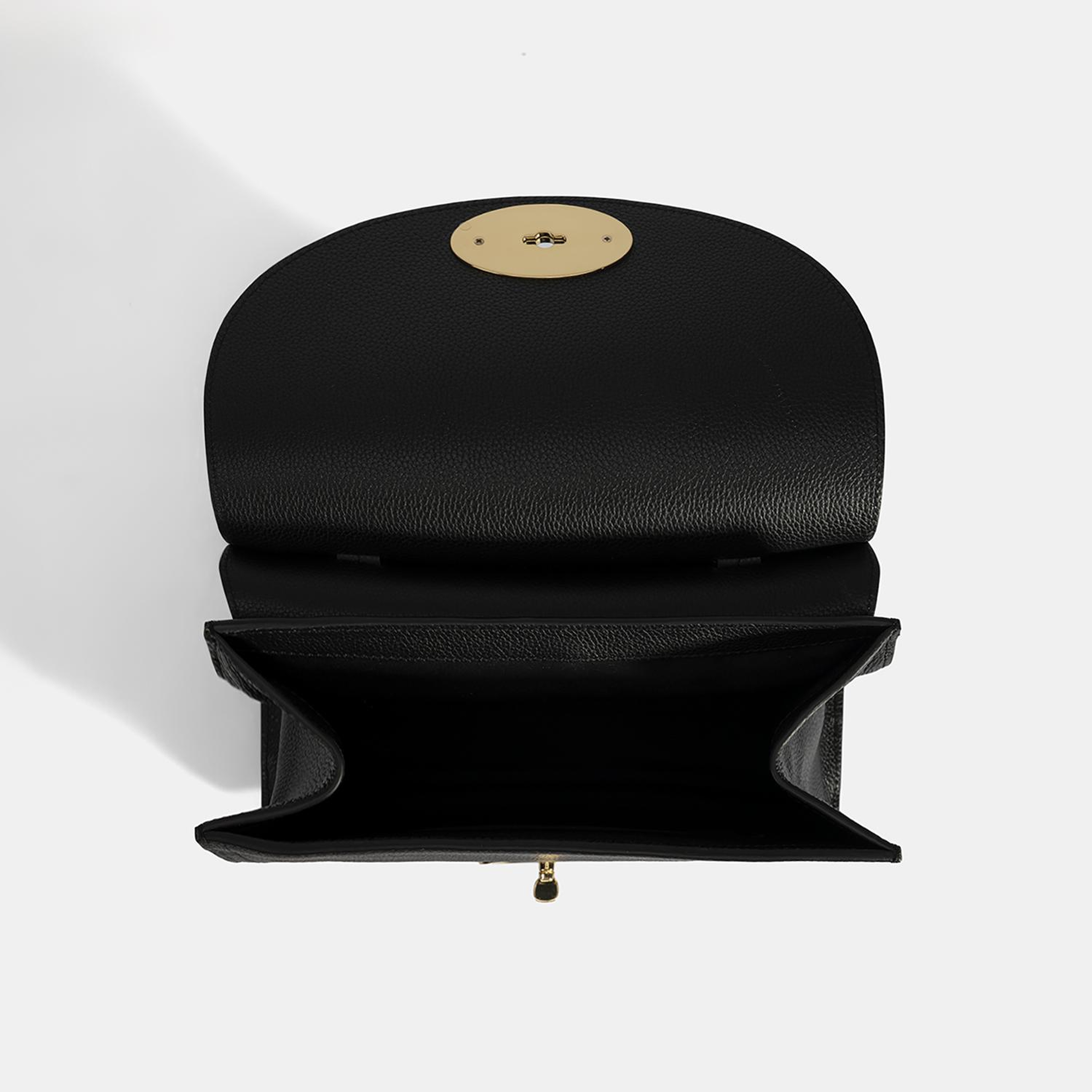 Kadın Siyah Omuz Askılı Deri El Çantası