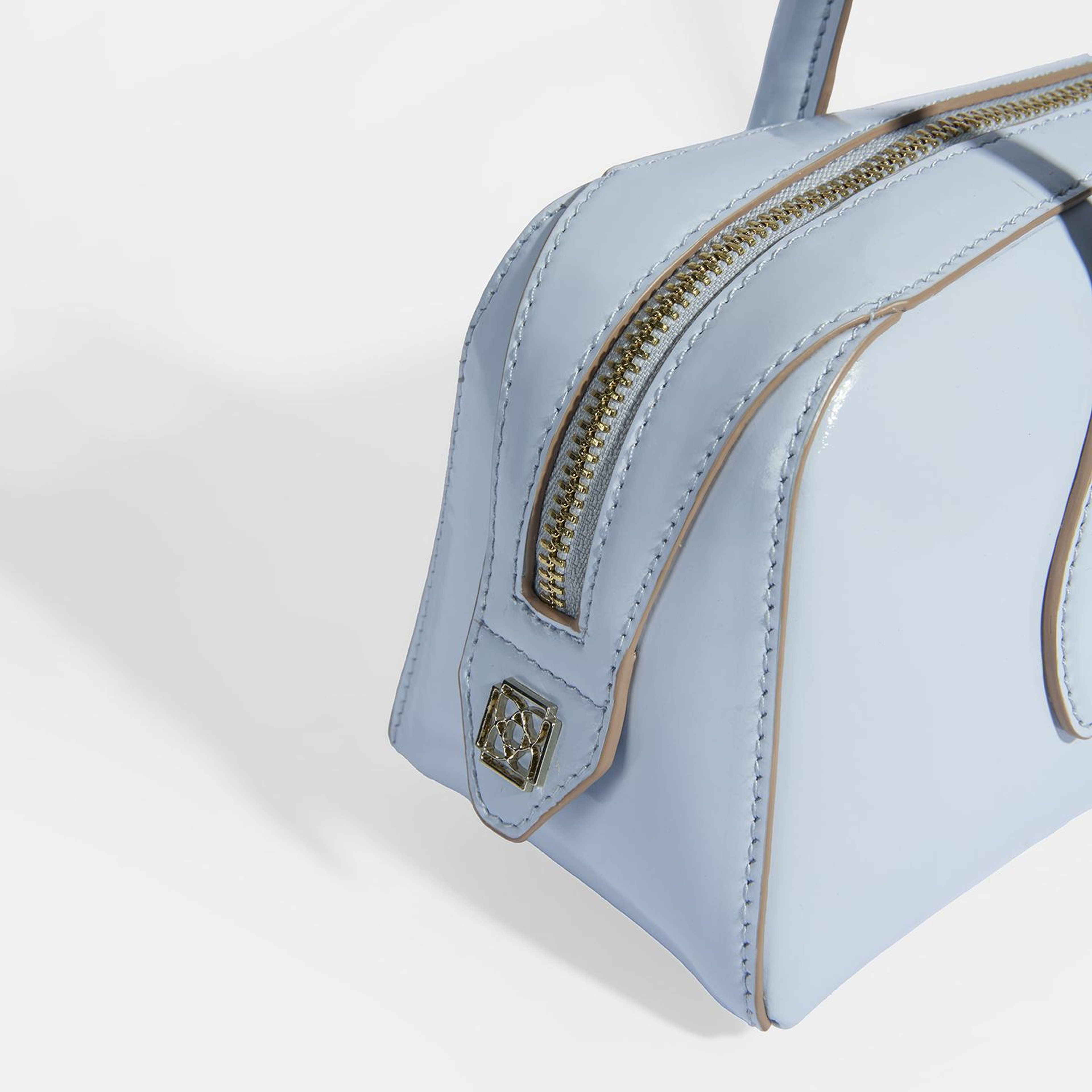 Limited Edition Mavi Kadın Yaprak Detaylı Deri Omuz Çantası