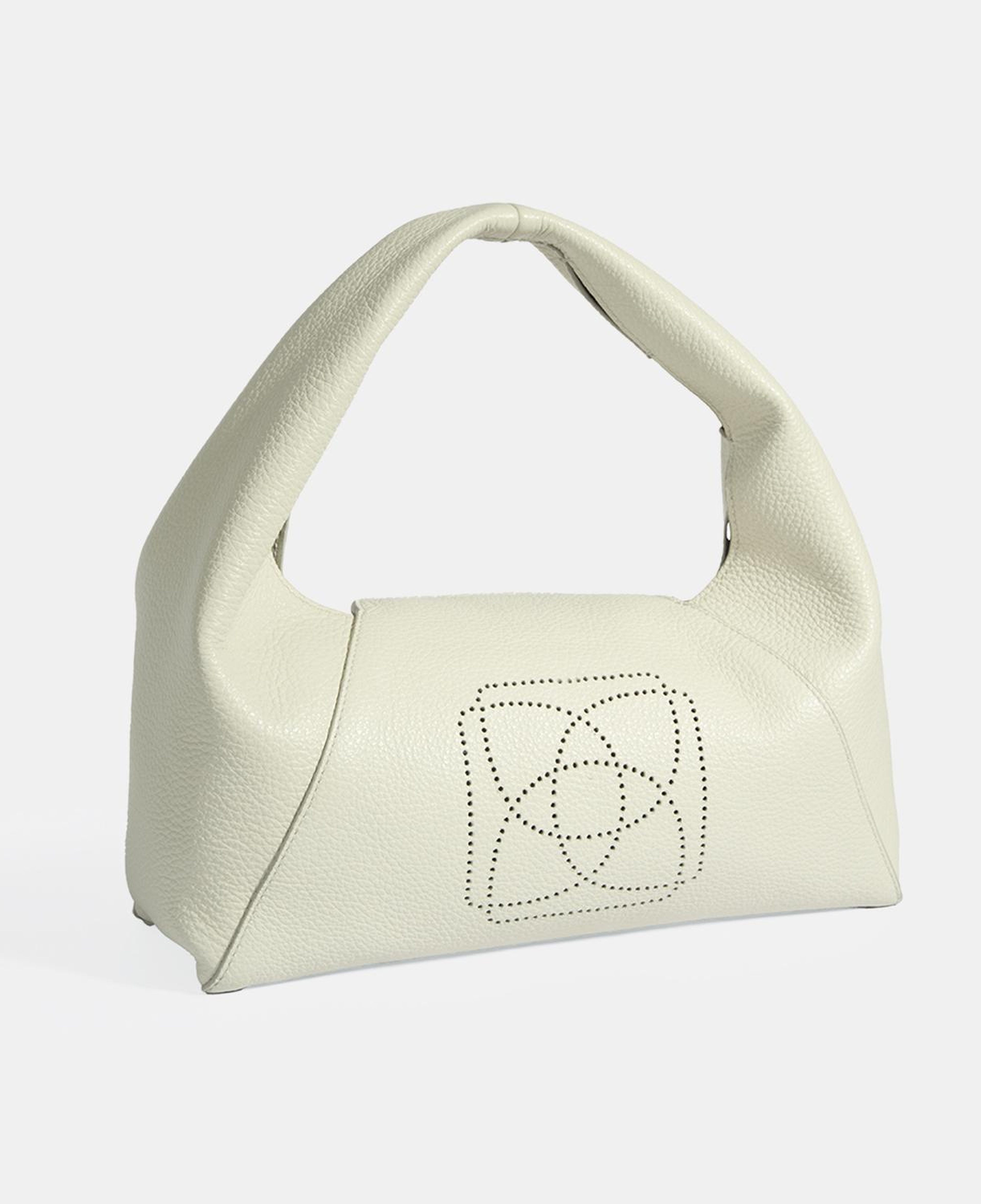 Kadın Beyaz Logo Baskılı Deri Omuz Çantası