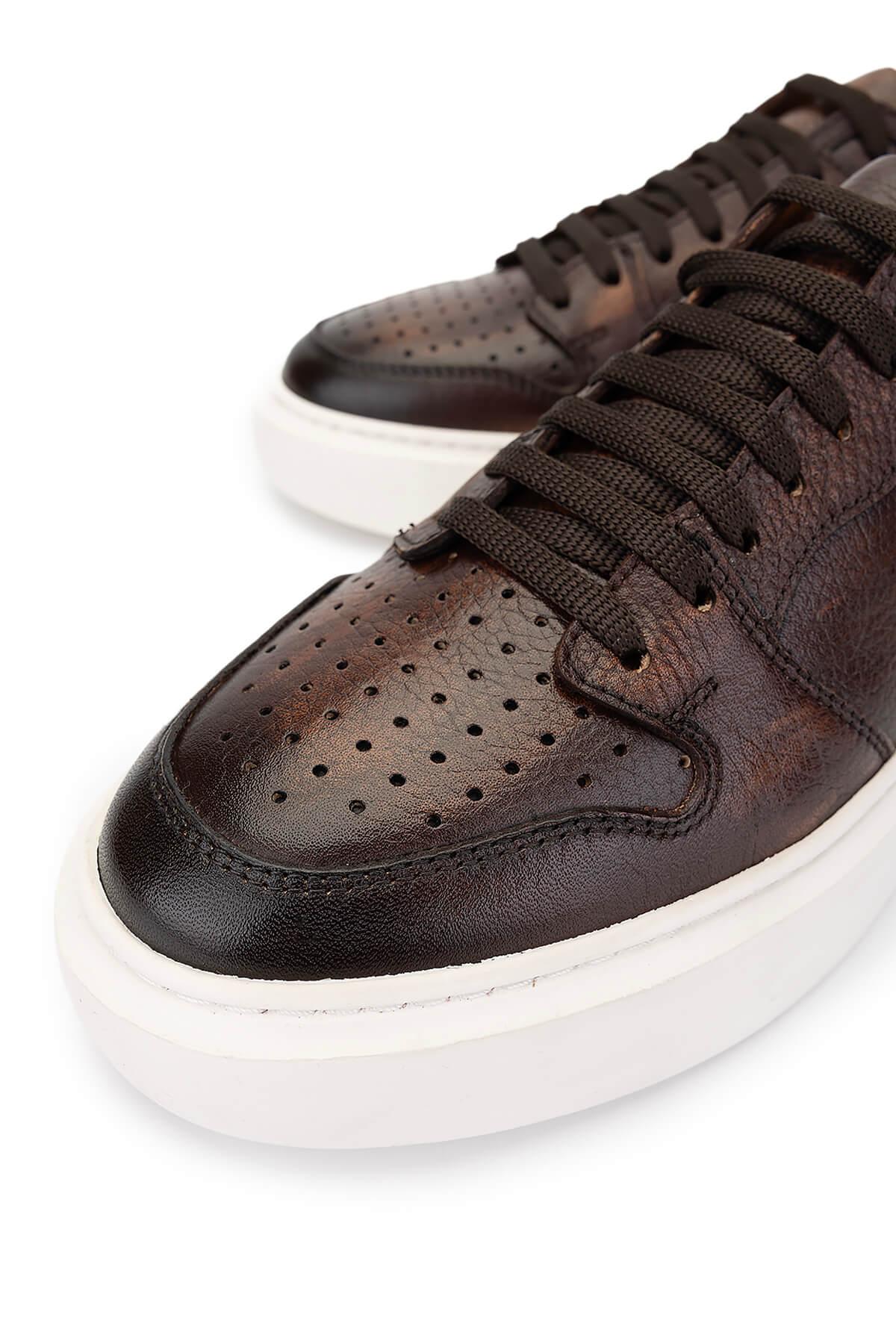 Tamer Tanca Erkek Hakiki Deri Taba Sneakers & Spor Ayakkabı