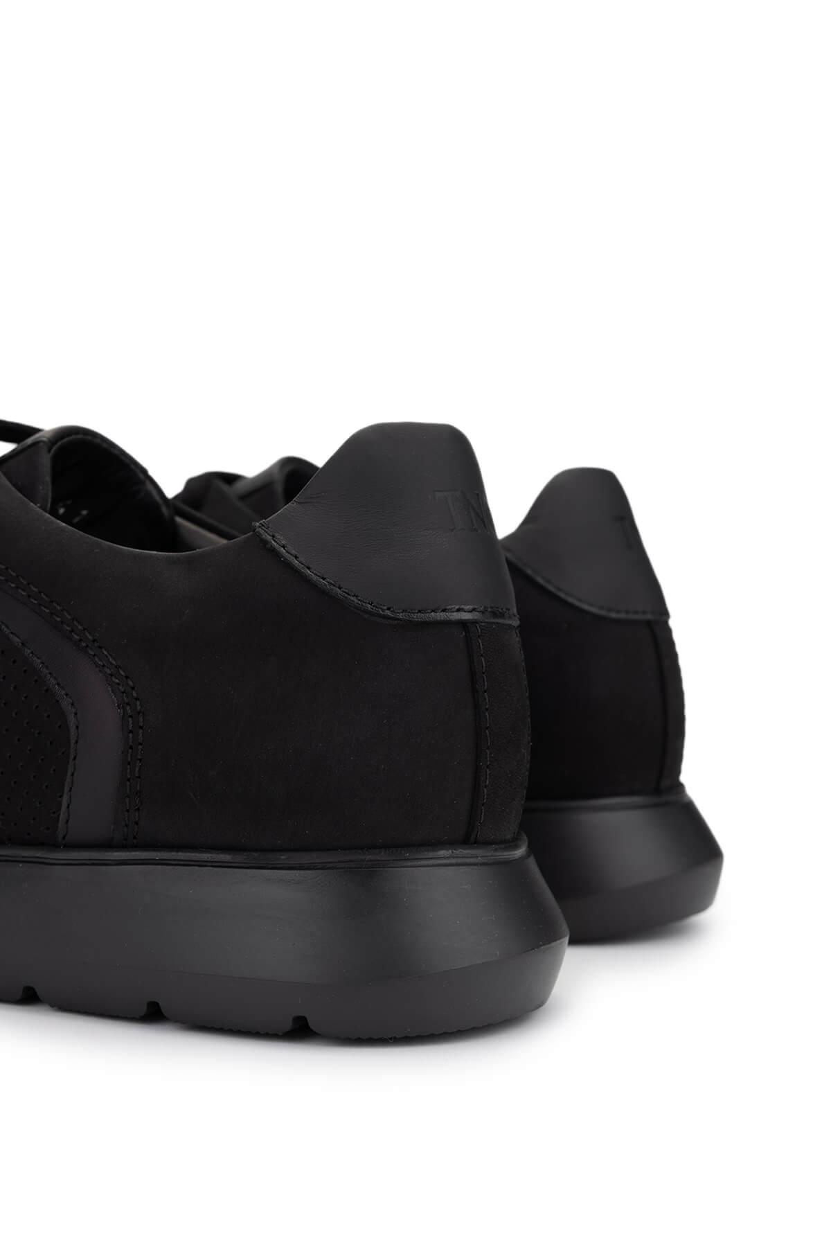 Tamer Tanca Erkek Hakiki Deri Siyah Sneakers & Spor Ayakkabı