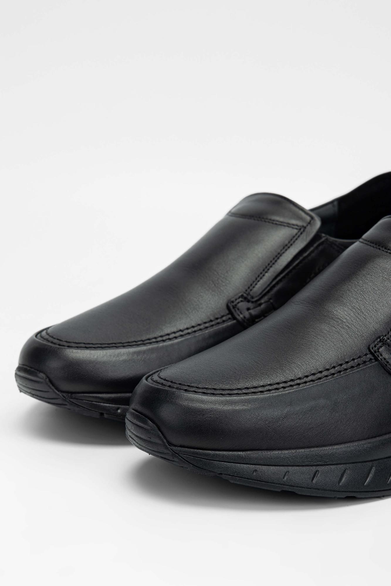 Tamer Tanca Erkek Hakiki Deri Siyah Casual Ayakkabı