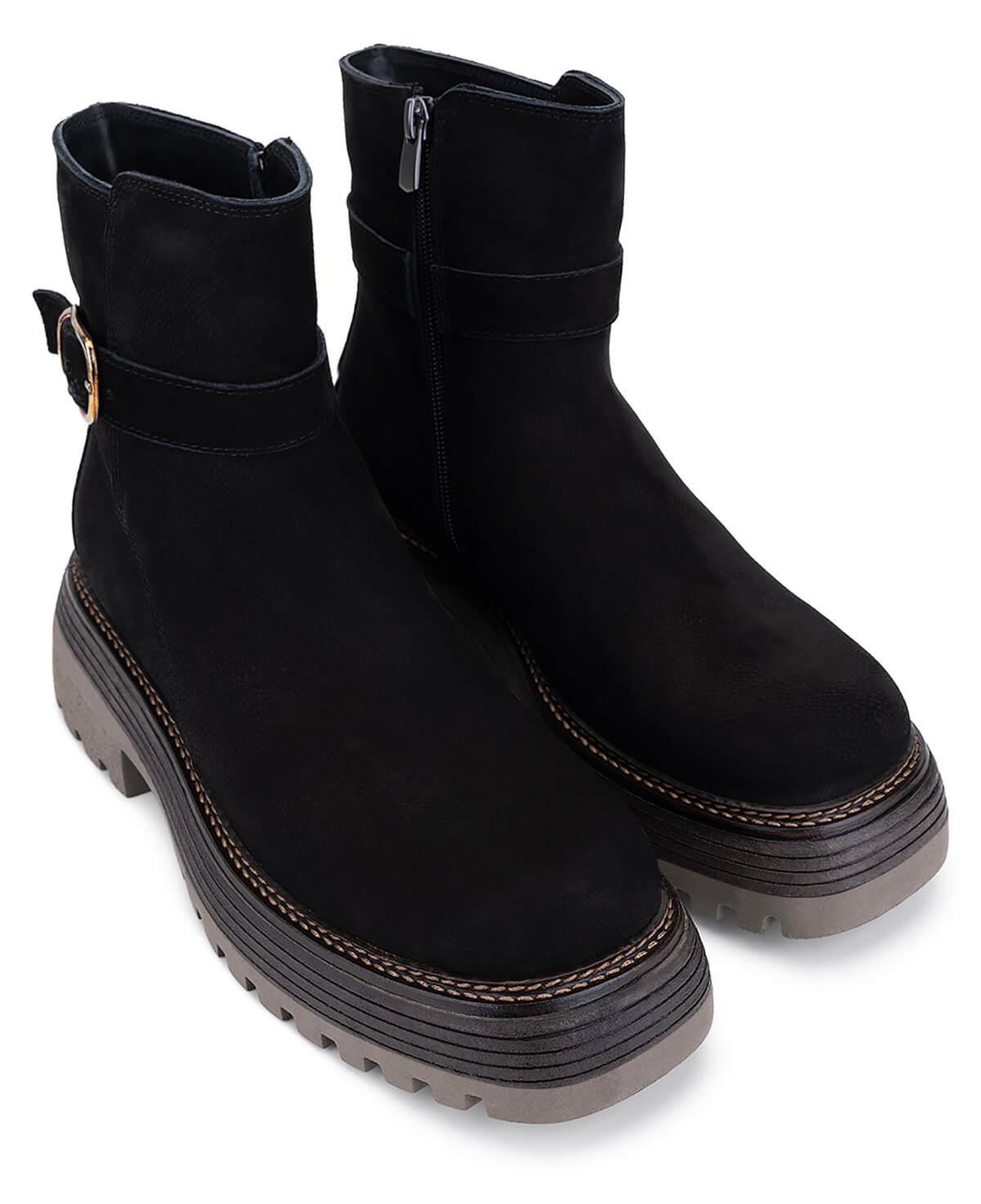 Tamer Tanca Kadın Hakiki Deri Siyah Nubuk Casual Bot