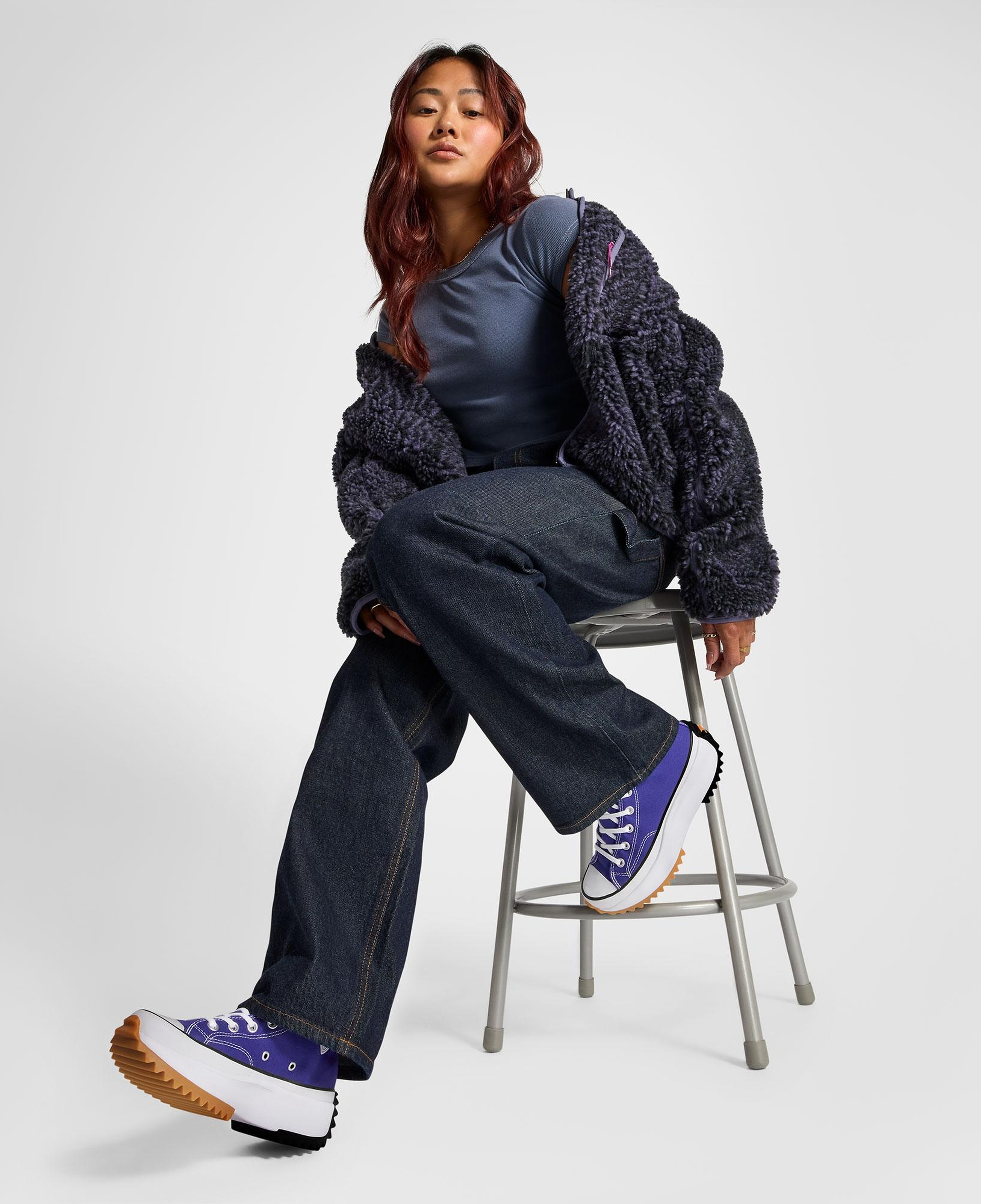 Converse Run Star Hike Unisex Mor Platform Sneaker