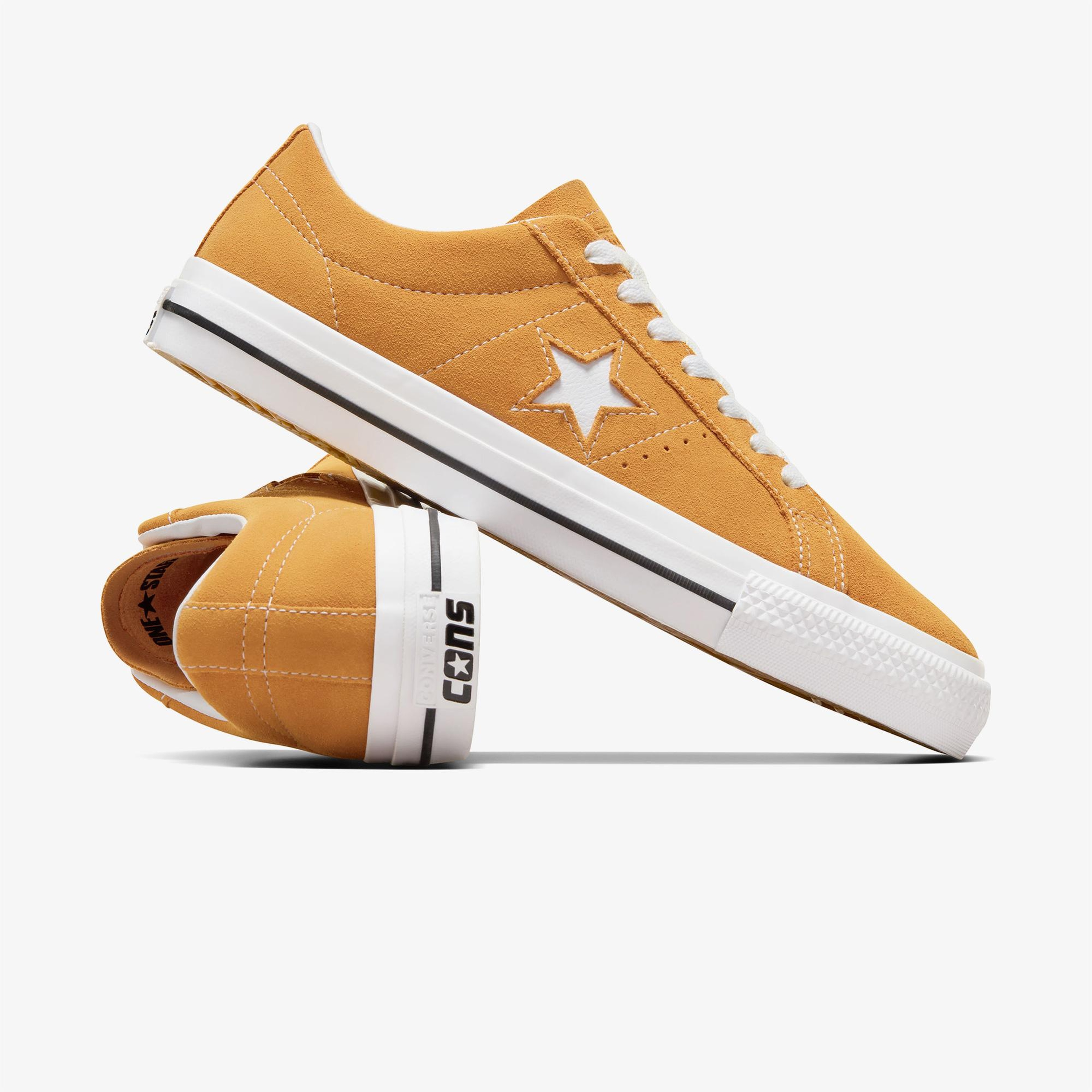 Converse One Star Pro Unisex Sarı Süet Sneaker