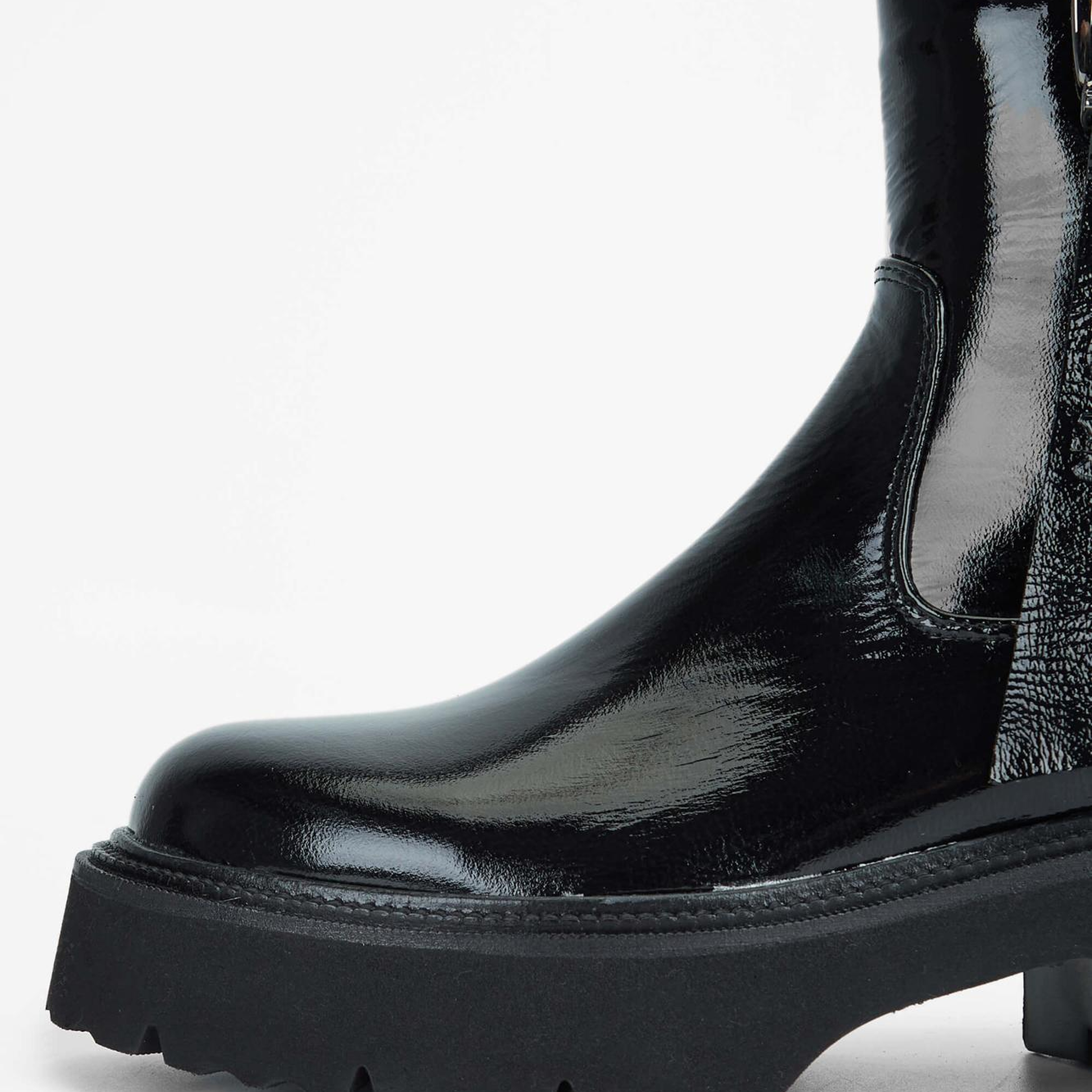 Tamer Tanca Kadın Hakiki Deri Siyah Rugan Casual Bot