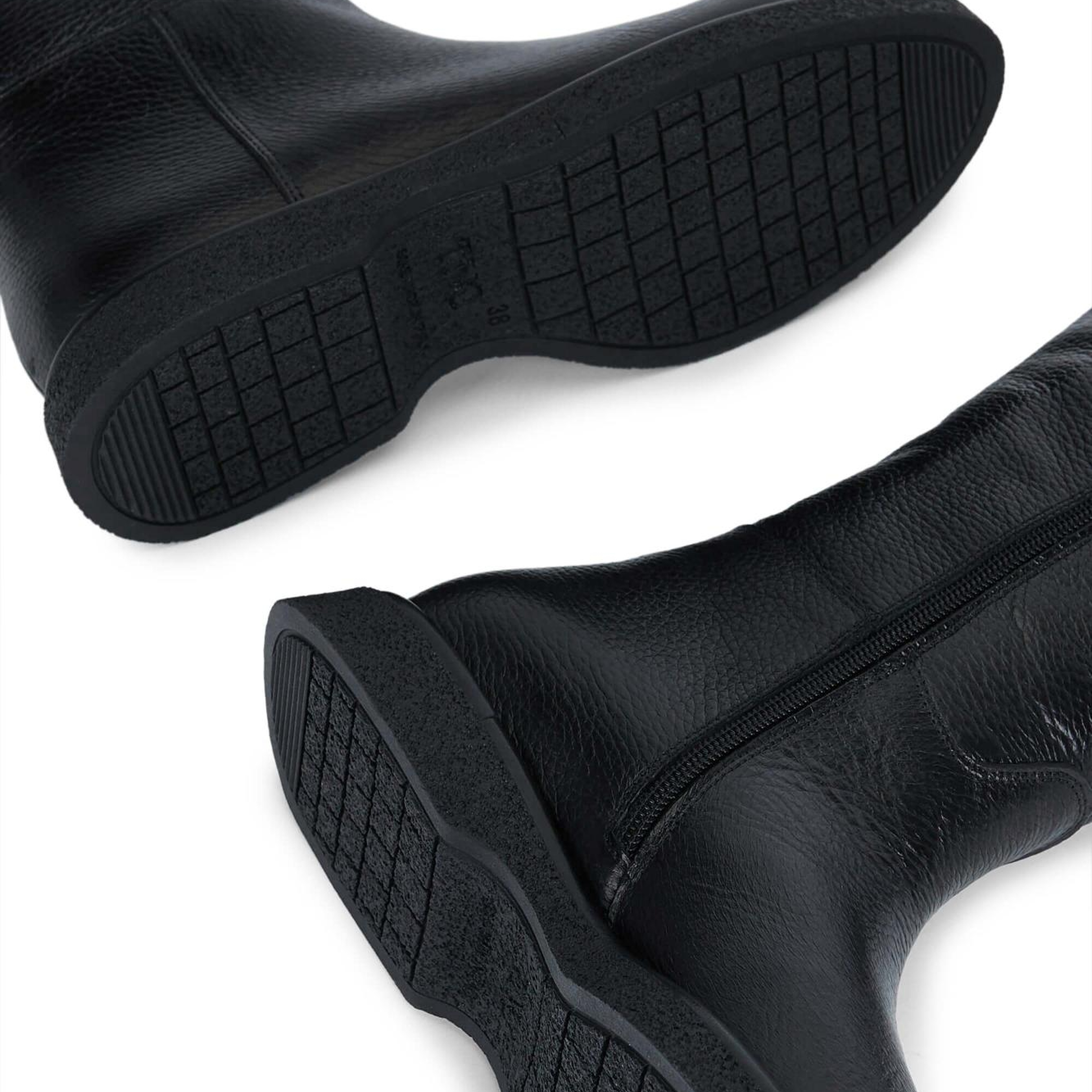 Tamer Tanca Kadın Hakiki Deri Siyah Casual Çizme