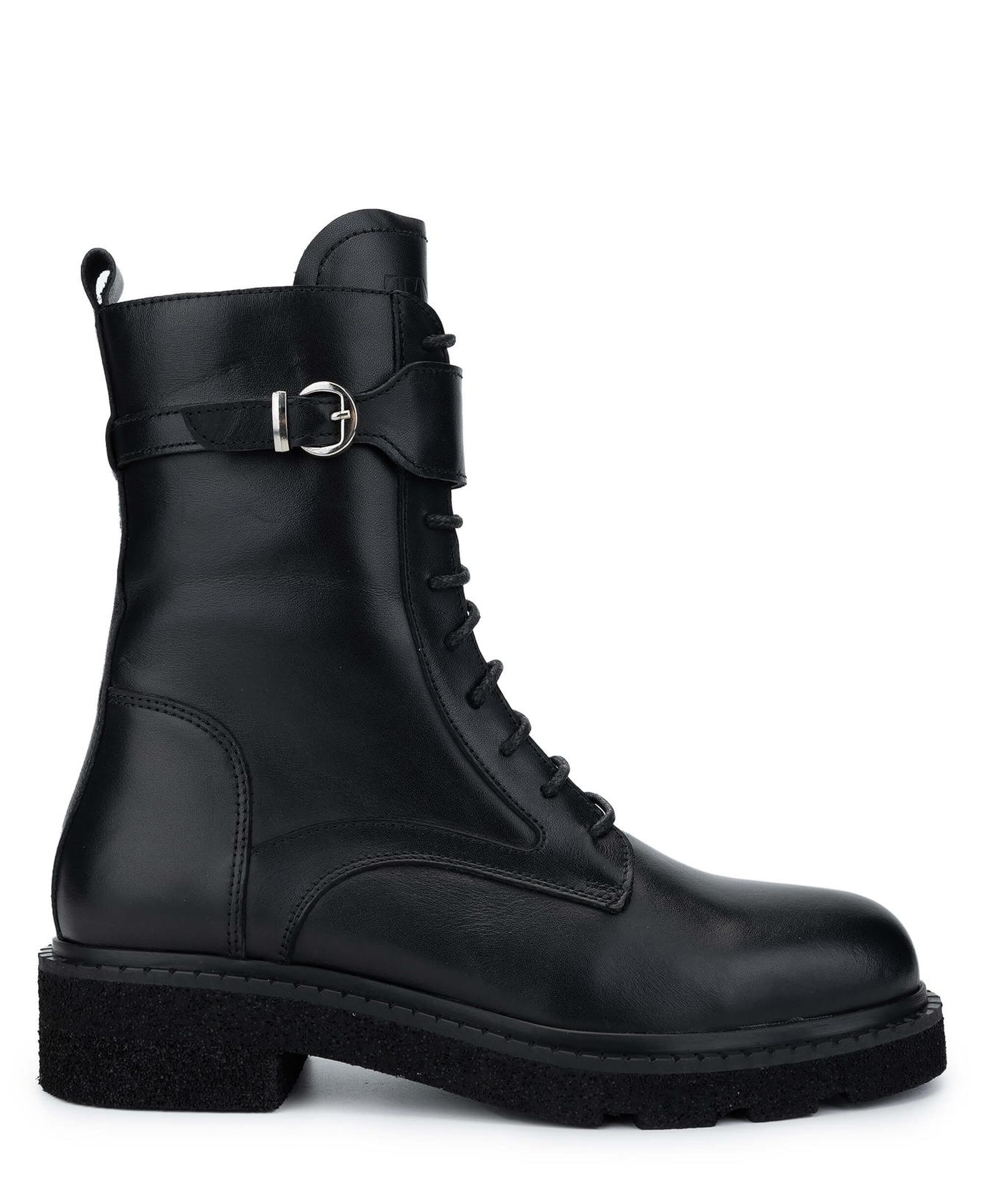 Tamer Tanca Kadın Hakiki Deri Siyah Deri Casual Bot