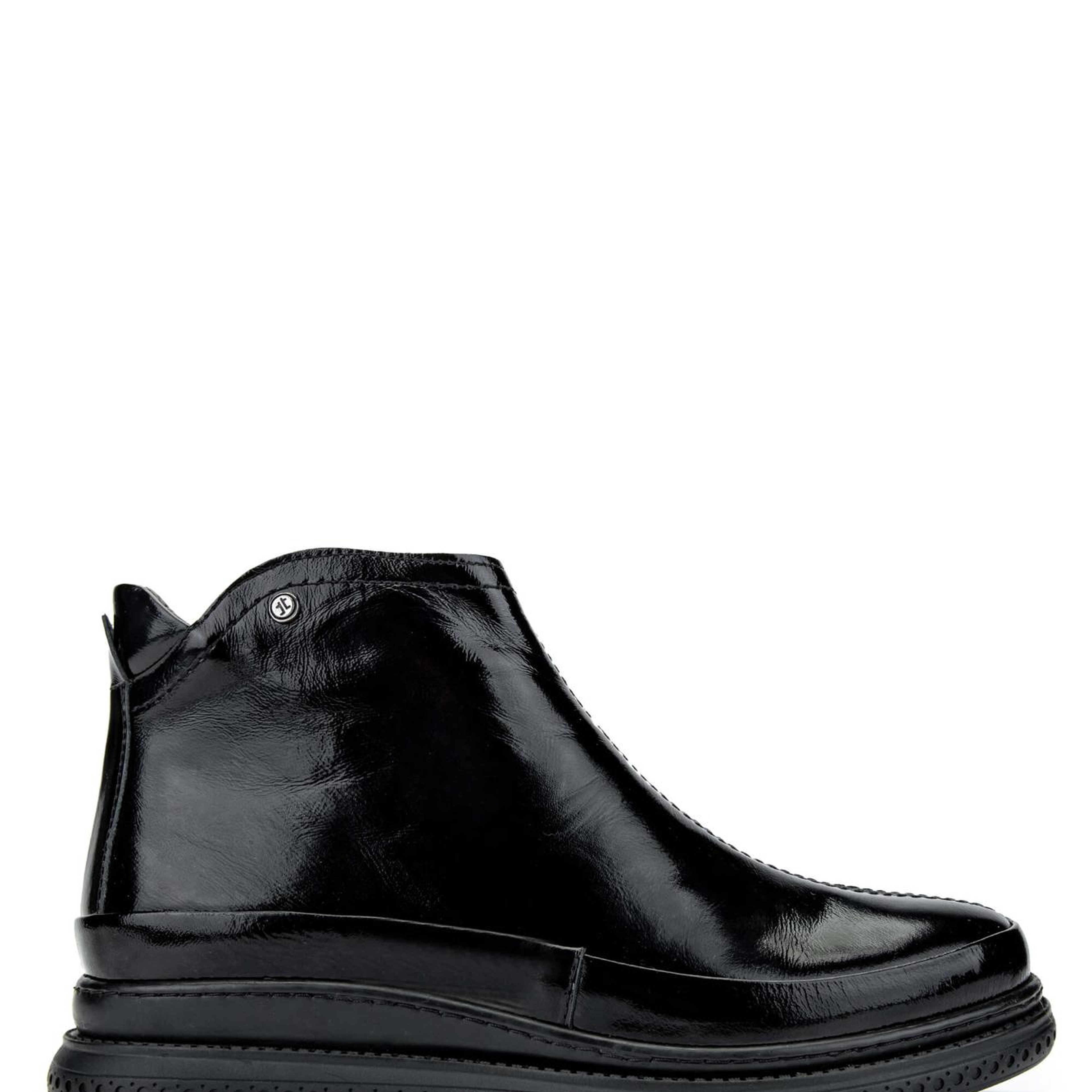 Tamer Tanca Kadın Hakiki Deri Siyah Rugan Casual Bot