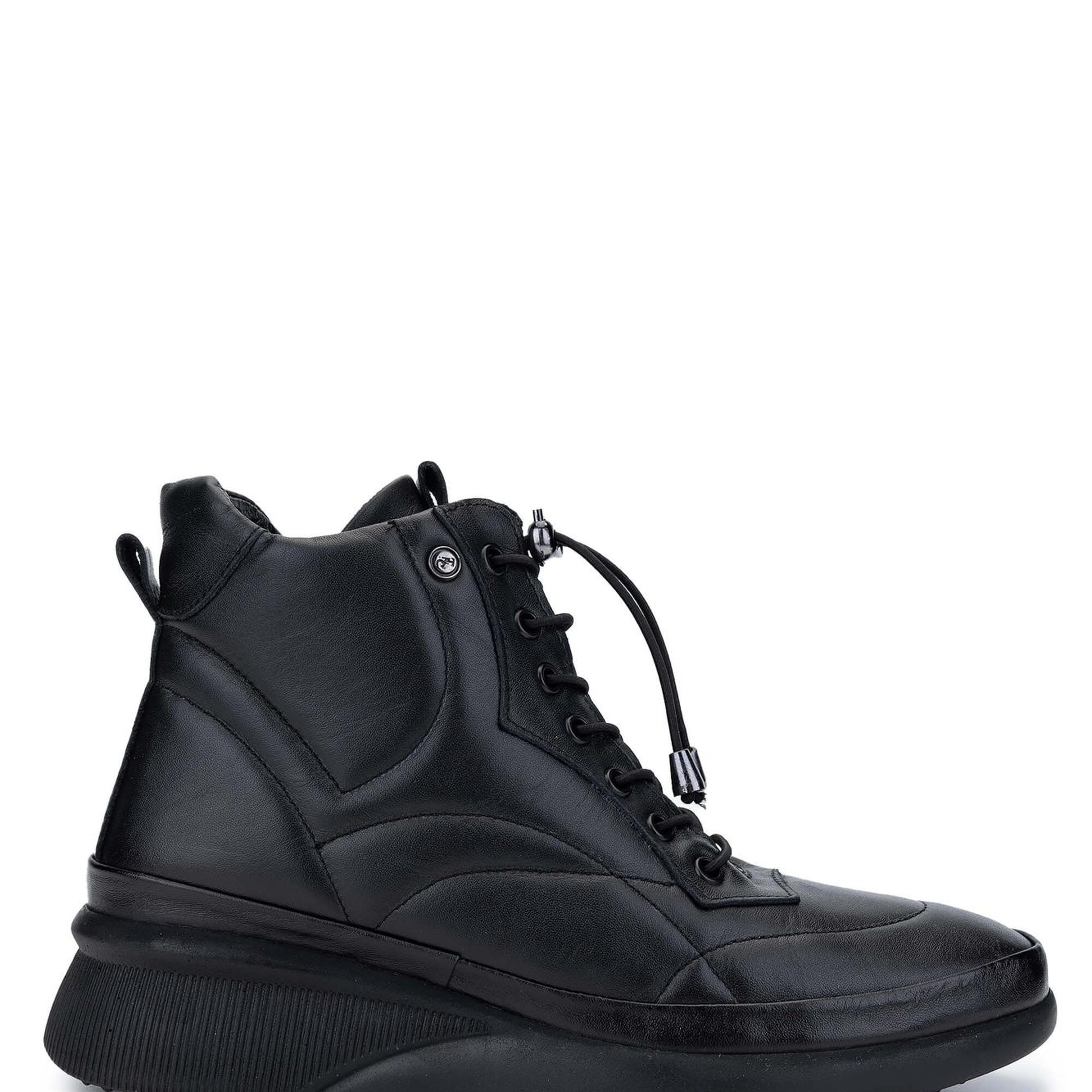 Tamer Tanca Kadın Hakiki Deri Siyah Deri Casual Bot