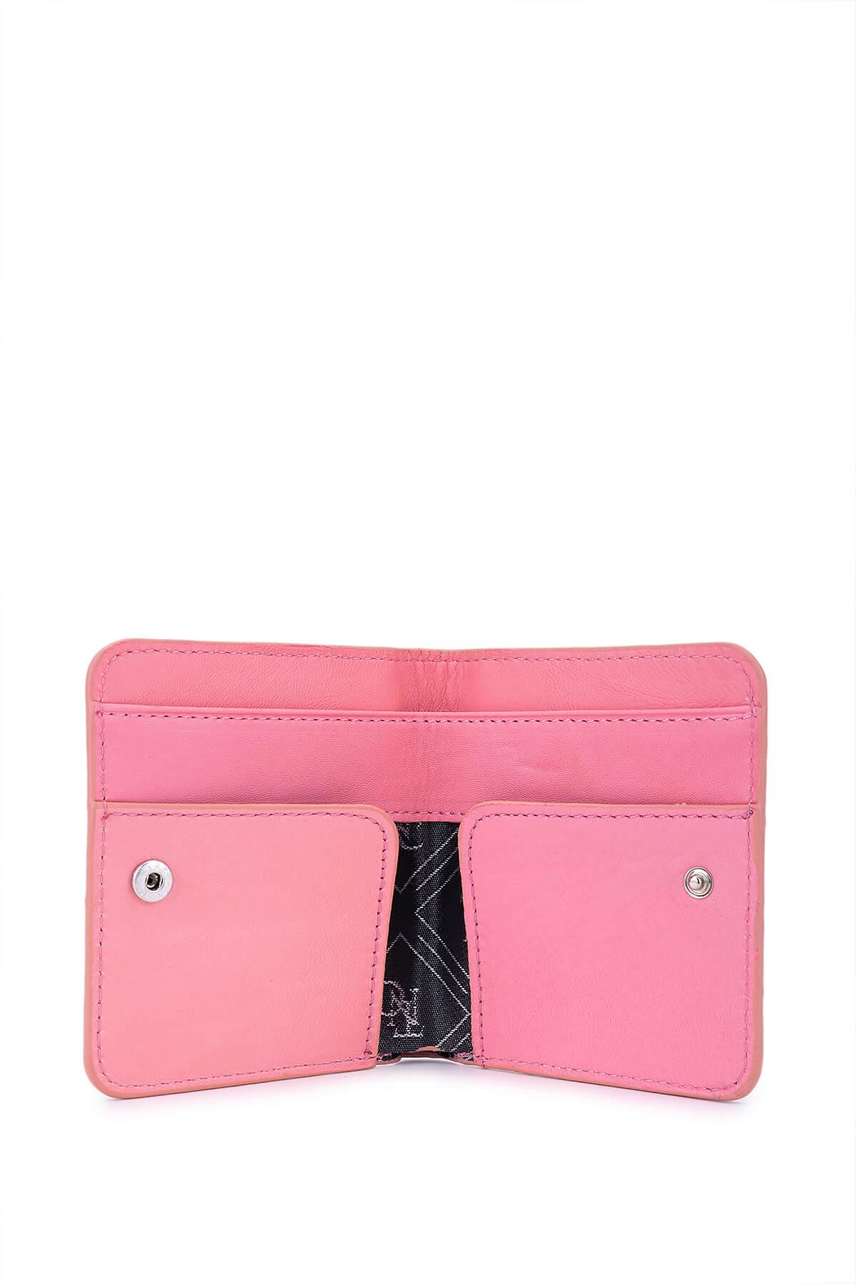 Tamer Tanca Unisex Hakiki Deri Pembe Kartlık