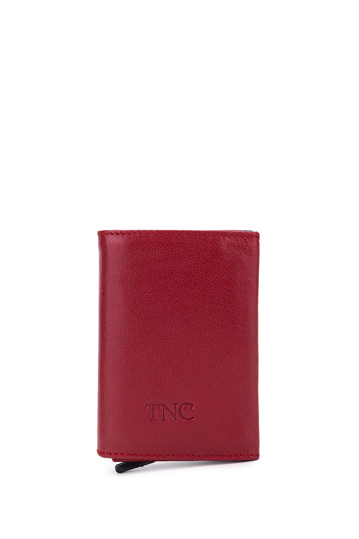 Tamer Tanca Erkek Hakiki Deri Bordo Kartlık