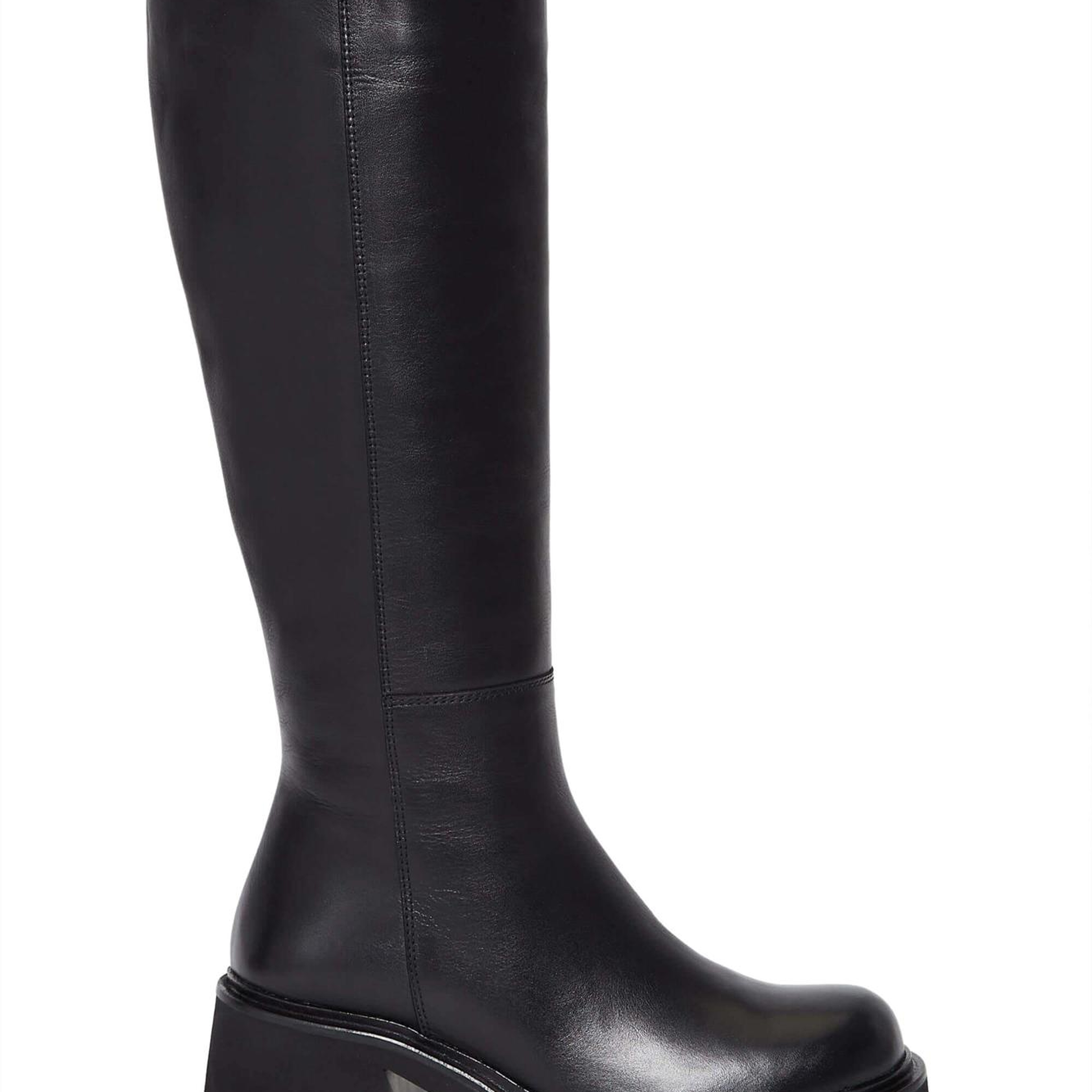 Tamer Tanca Kadın Hakiki Deri Siyah Deri Casual Çizme