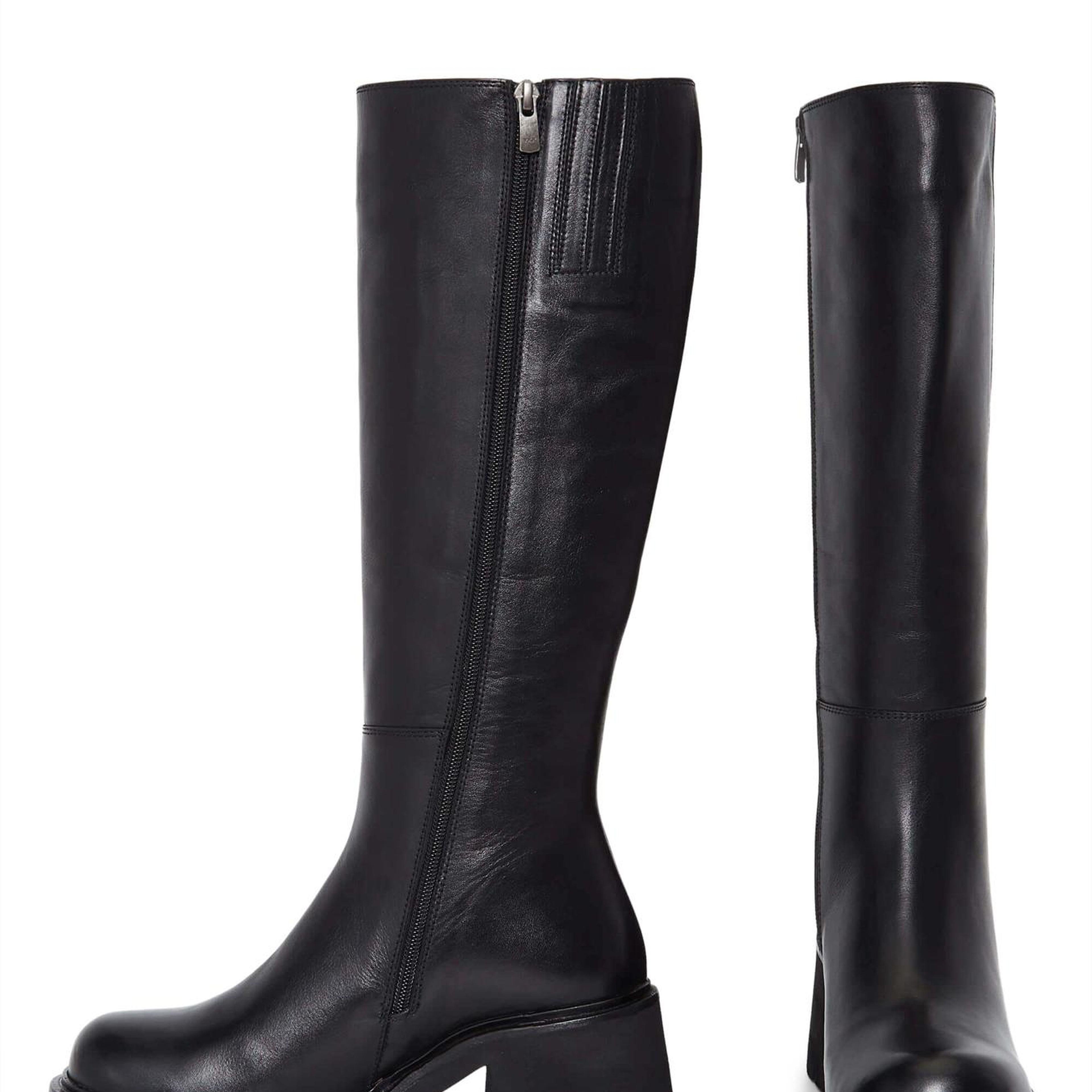 Tamer Tanca Kadın Hakiki Deri Siyah Deri Casual Çizme