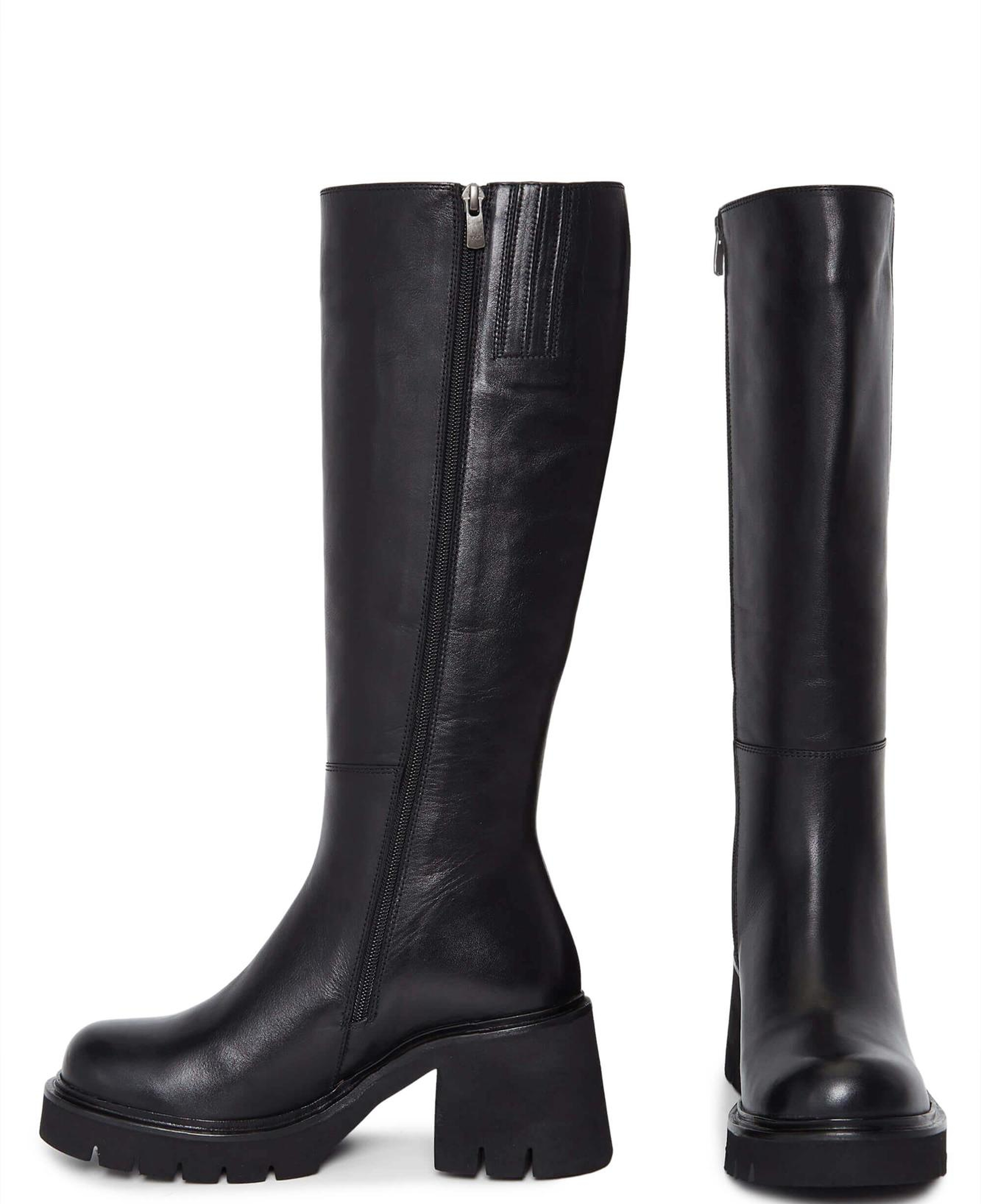 Tamer Tanca Kadın Hakiki Deri Siyah Deri Casual Çizme