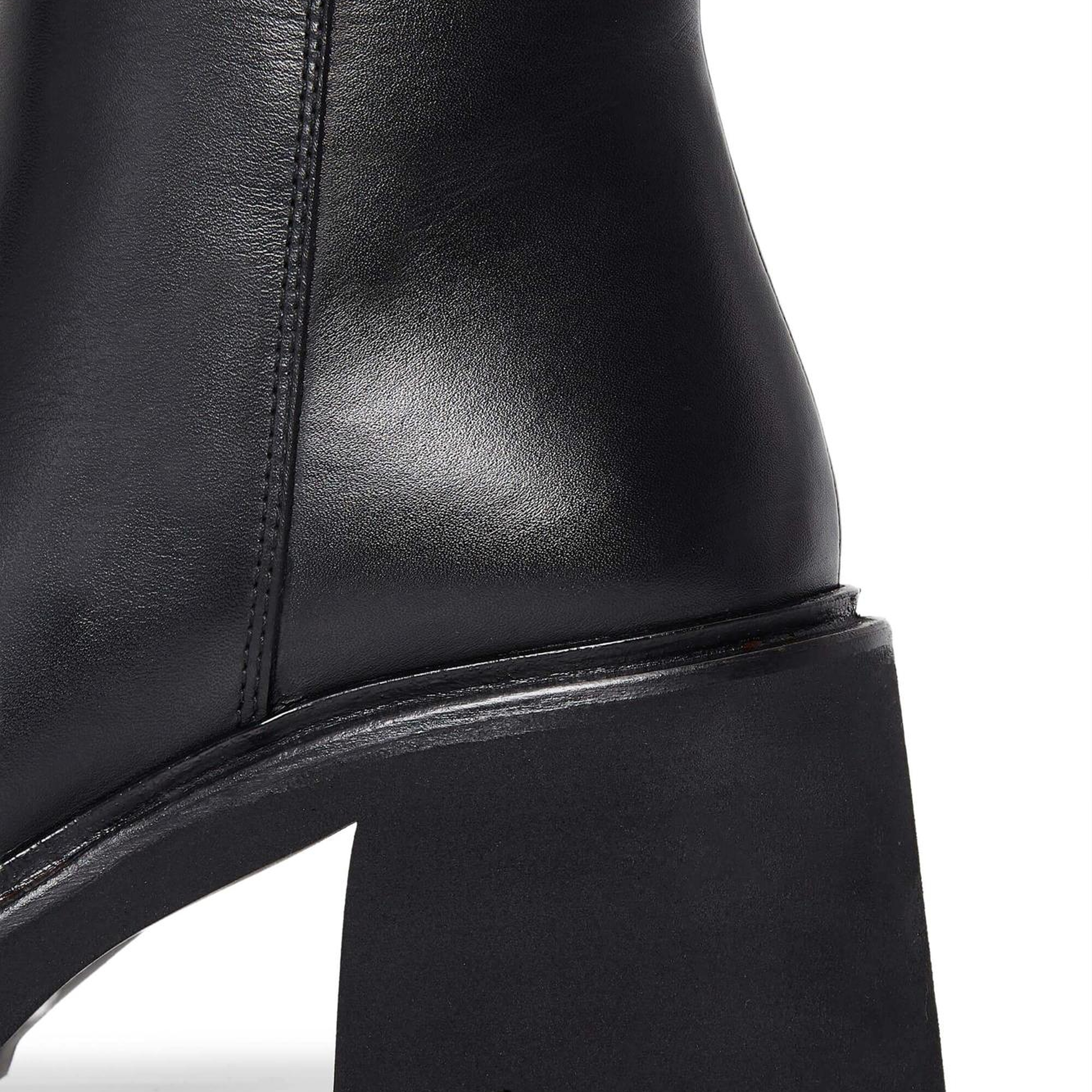 Tamer Tanca Kadın Hakiki Deri Siyah Deri Casual Çizme