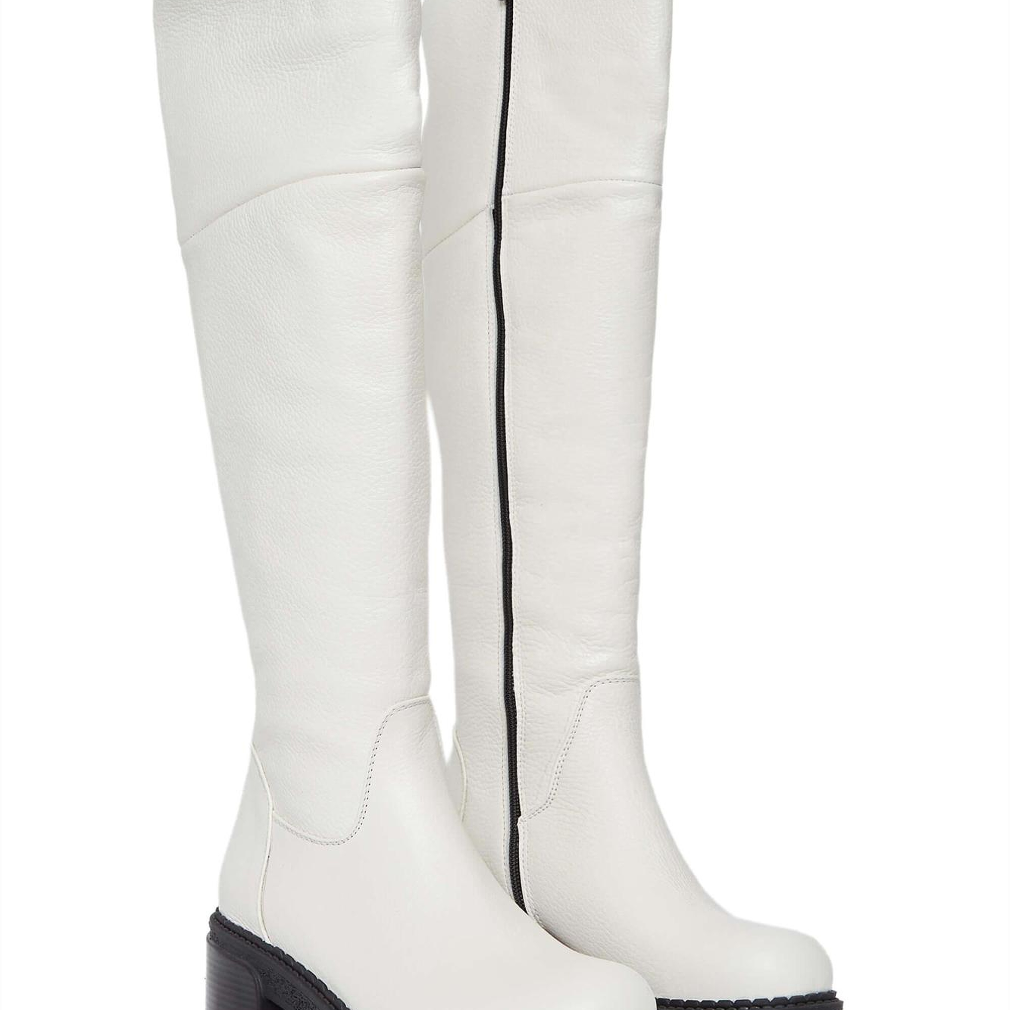 Tamer Tanca Kadın Hakiki Deri Kırık Beyaz Casual Çizme