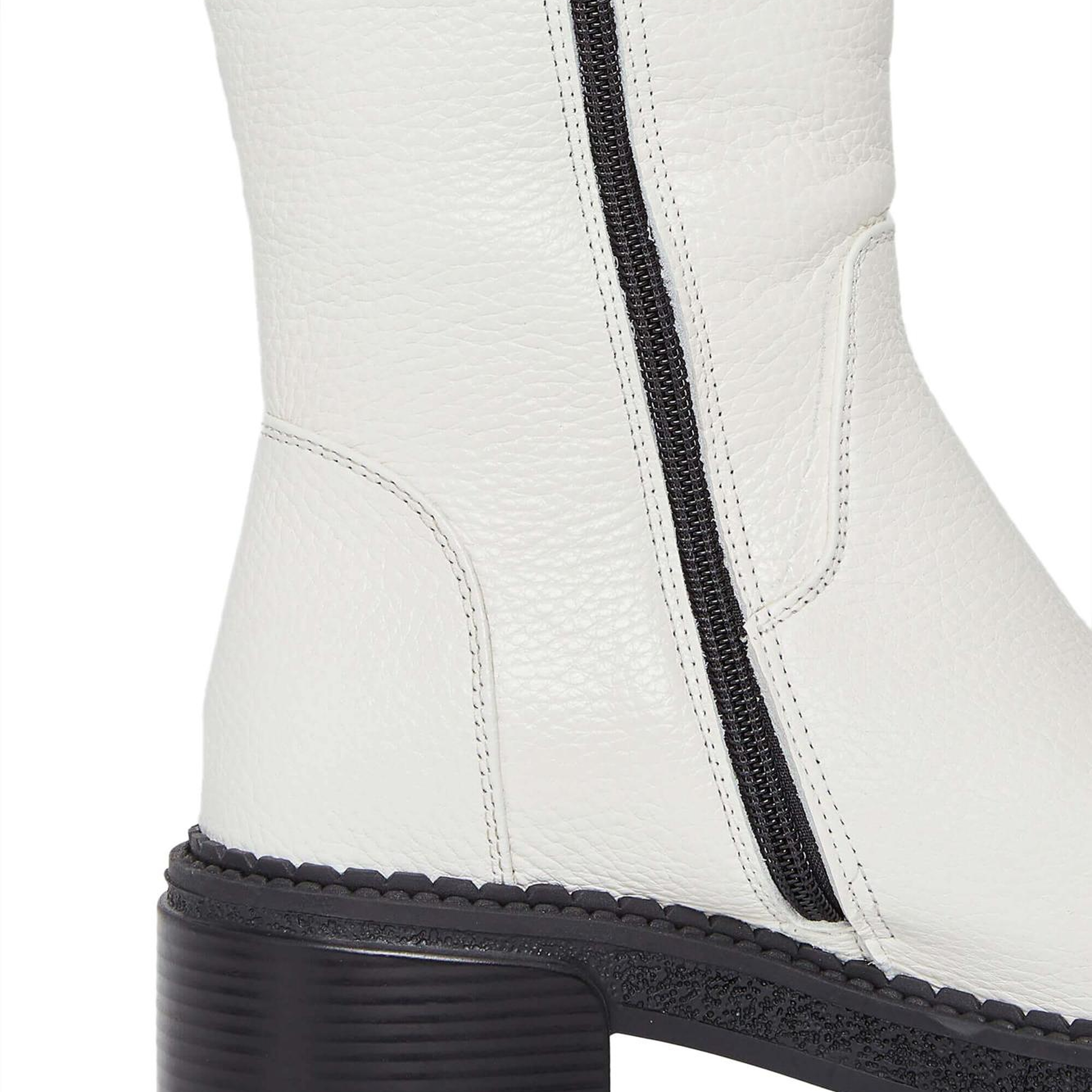 Tamer Tanca Kadın Hakiki Deri Kırık Beyaz Casual Çizme